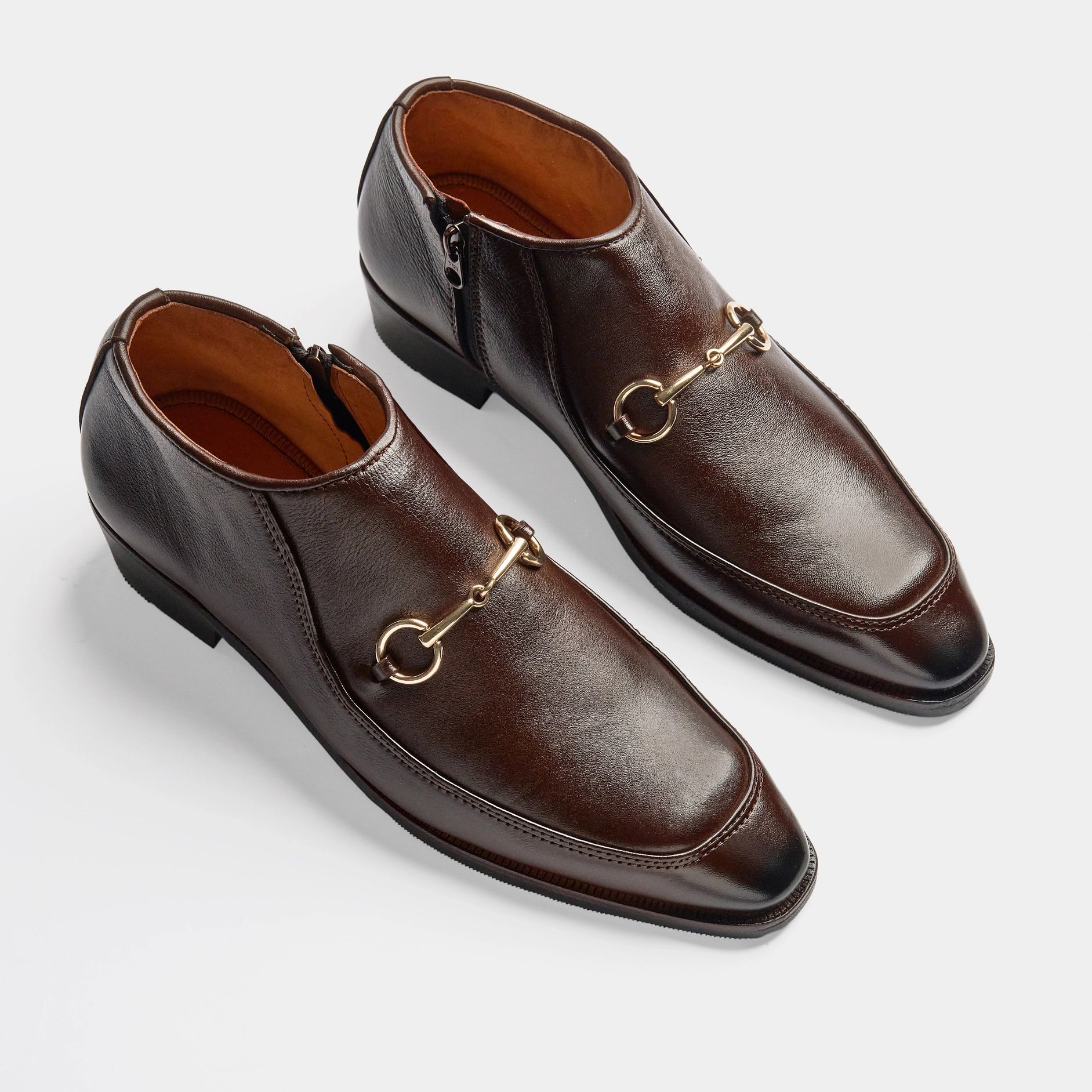 Horse Bit Chisel-Toe Boot Shoe Cocoa | ARFIN