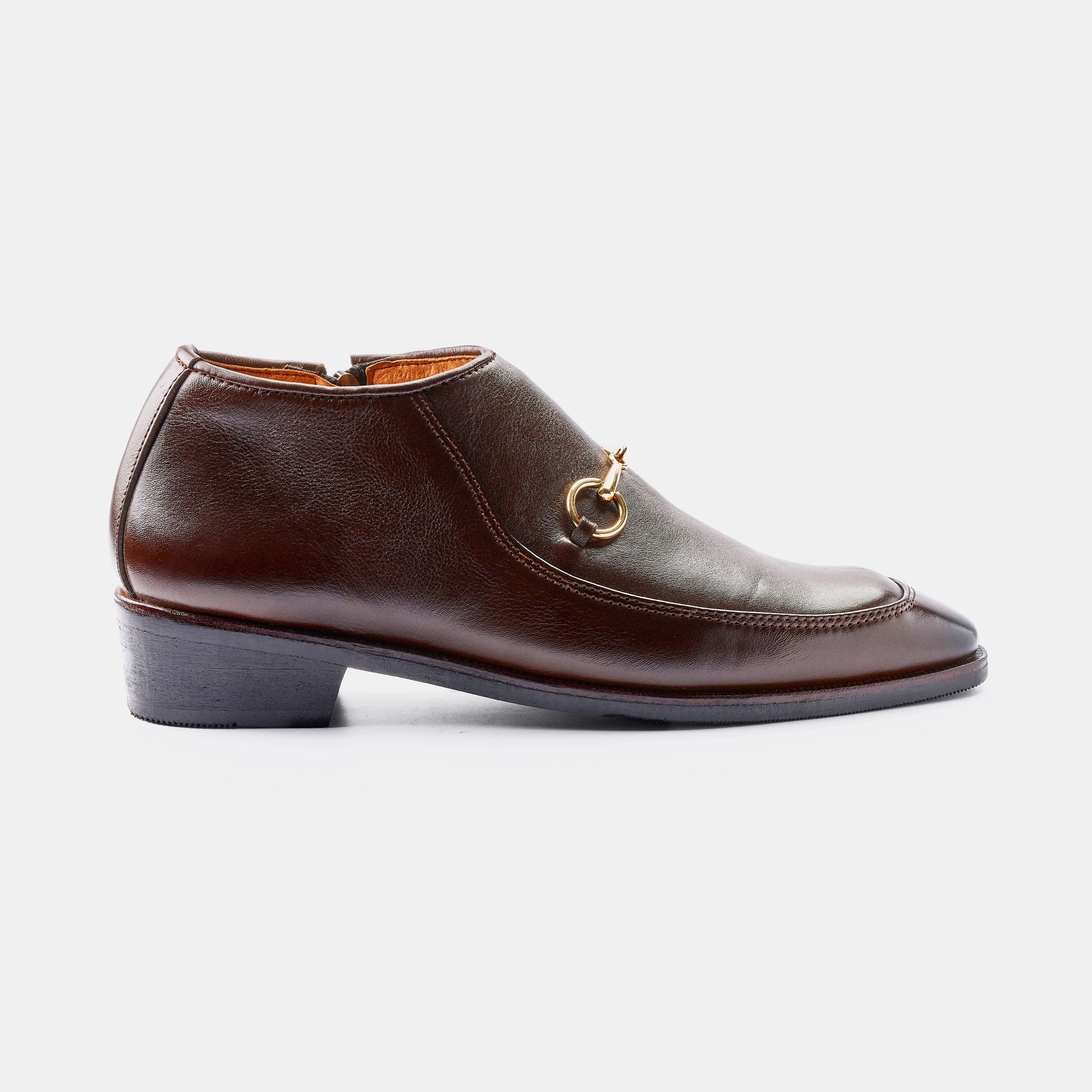 Horse Bit Chisel-Toe Boot Shoe Cocoa