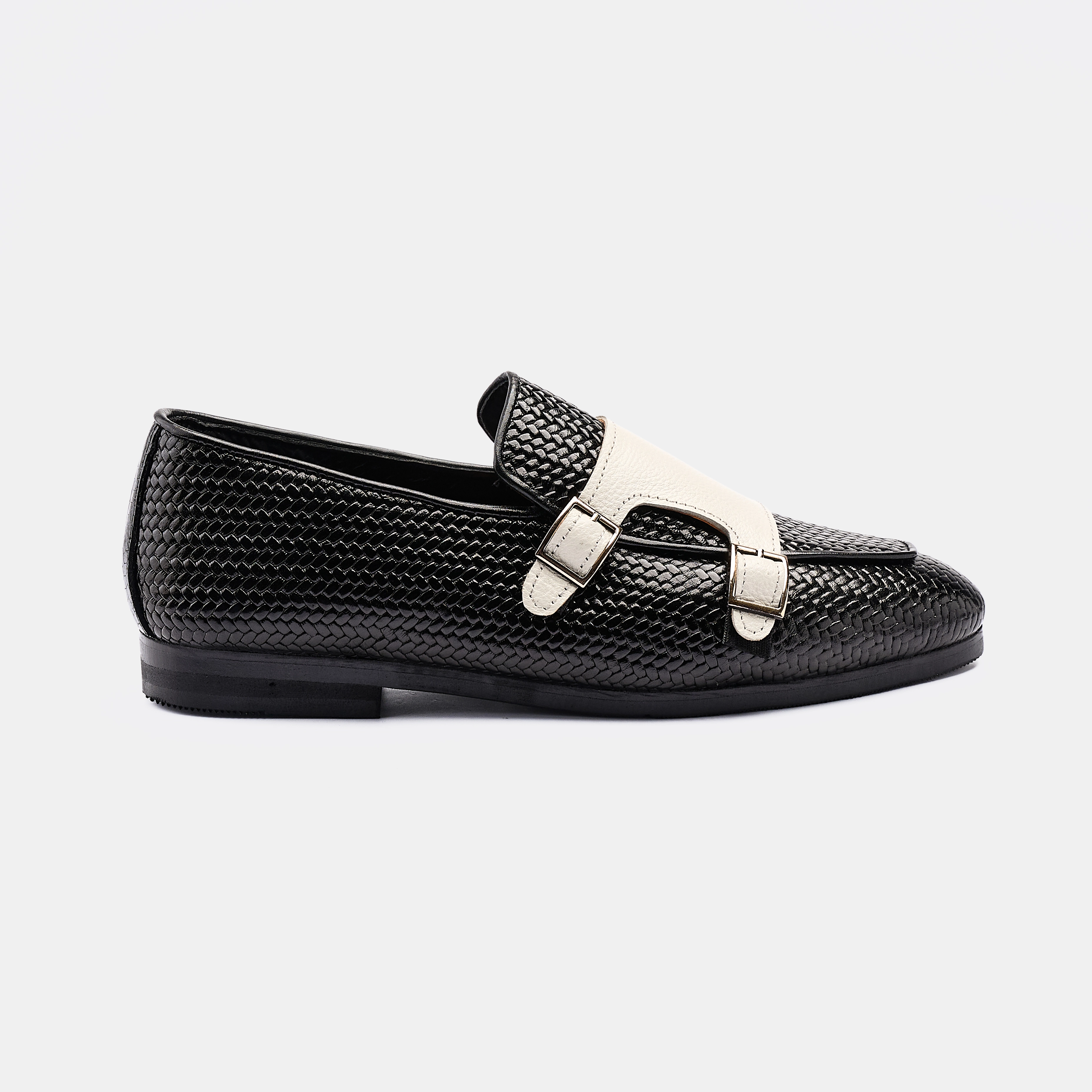 Black X White DM Embossed Loafer