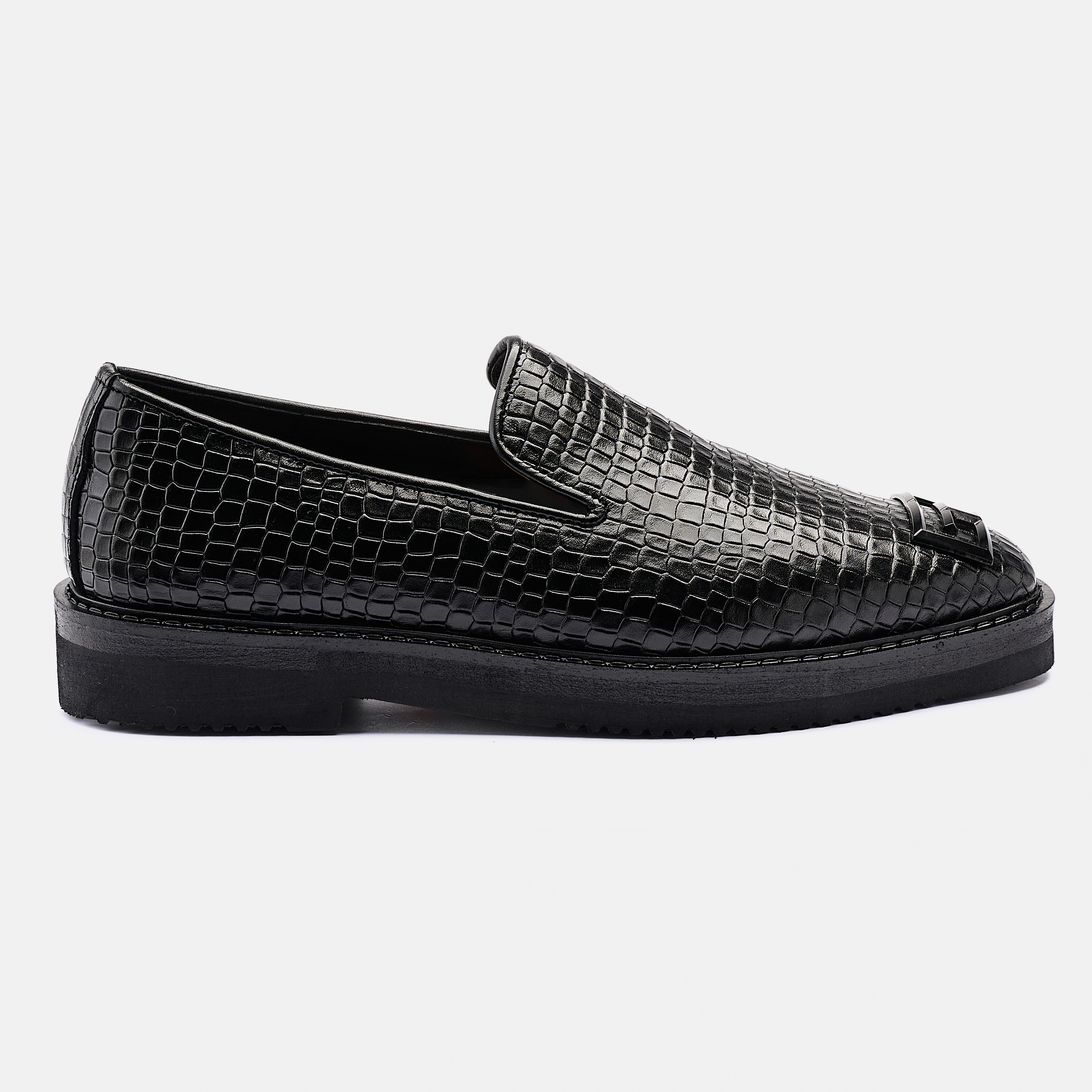 Front Bow Buckle High Sole Dice Loafer