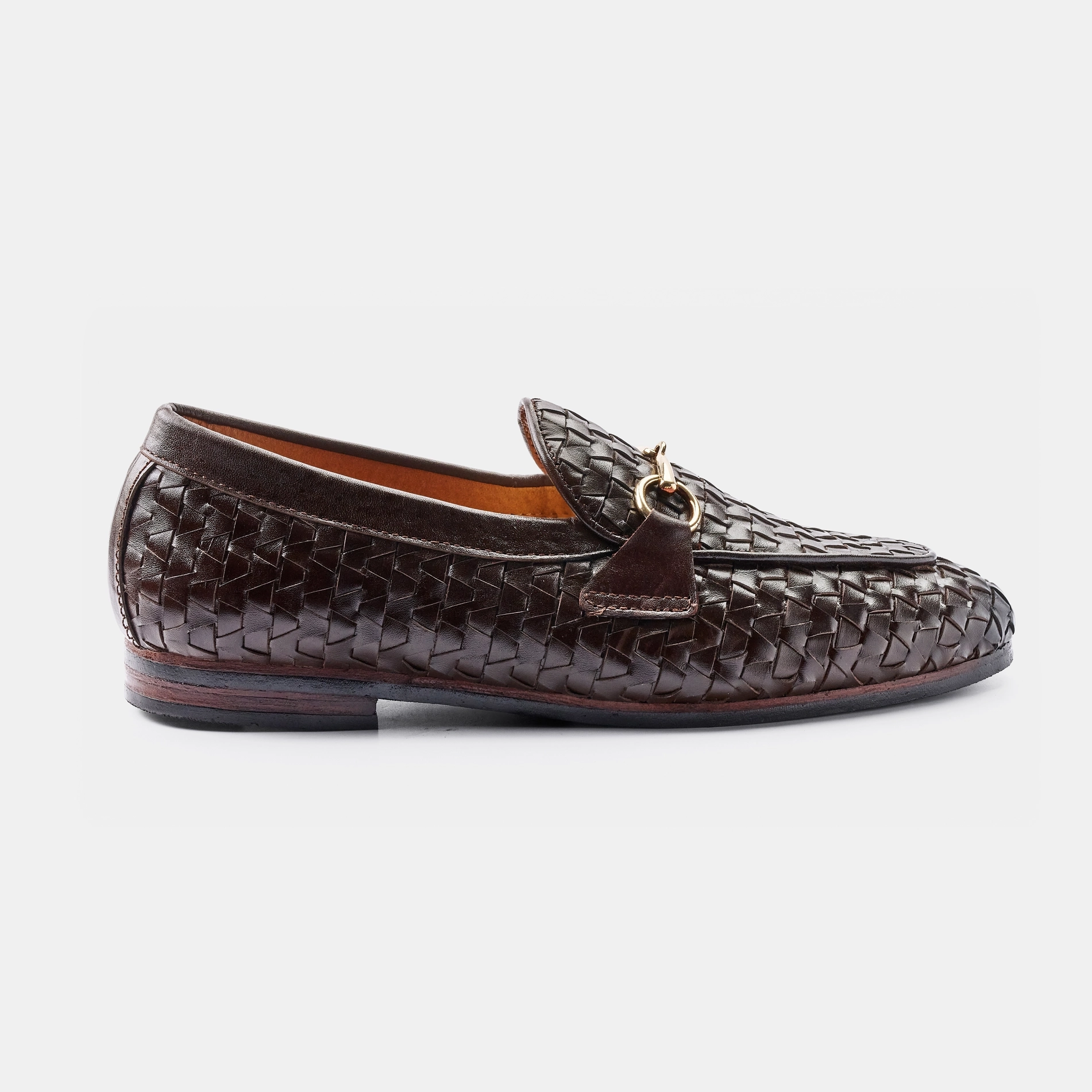 Triangle Woven Horsebit Loafer Cocoa