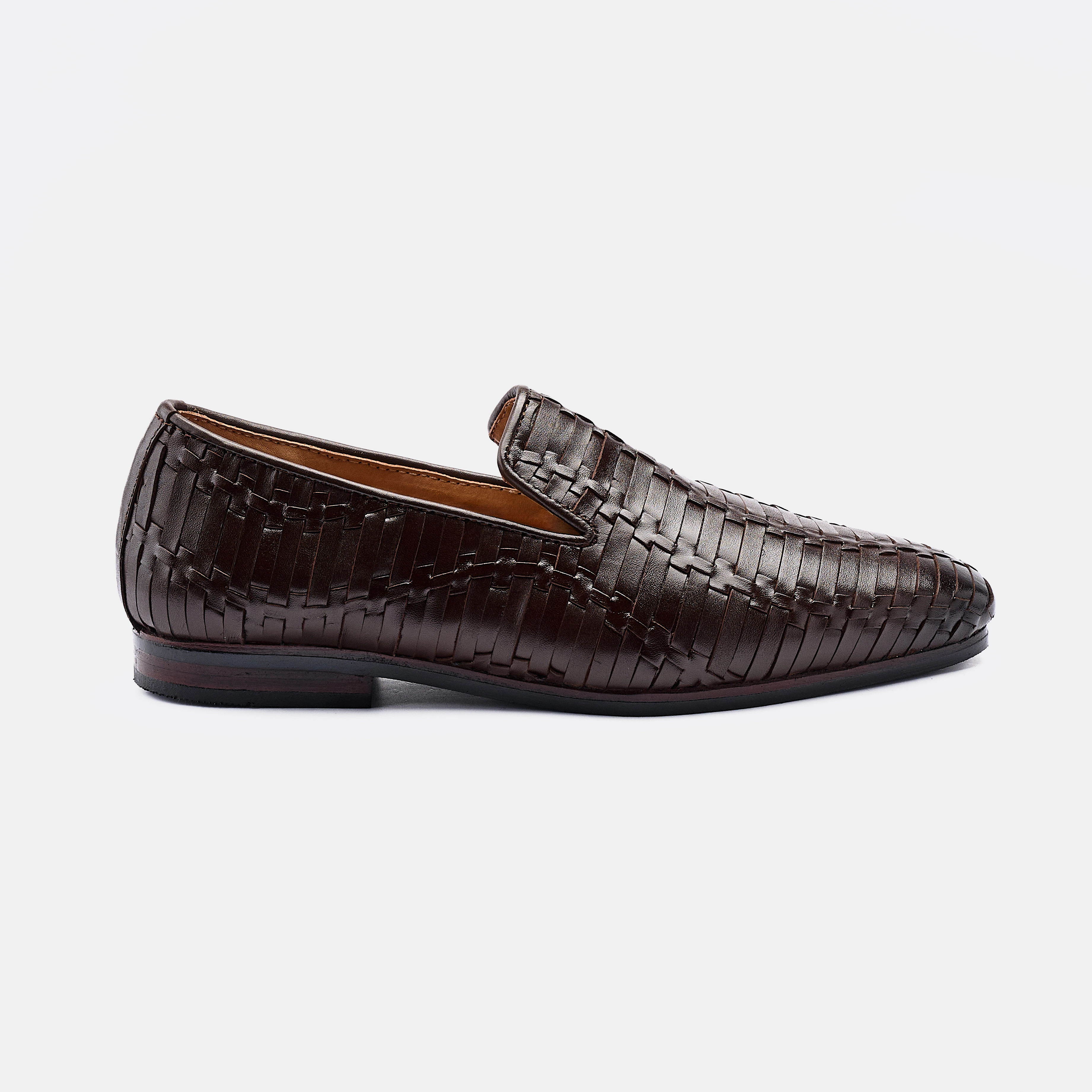 Curve Woven Cocoa Loafer