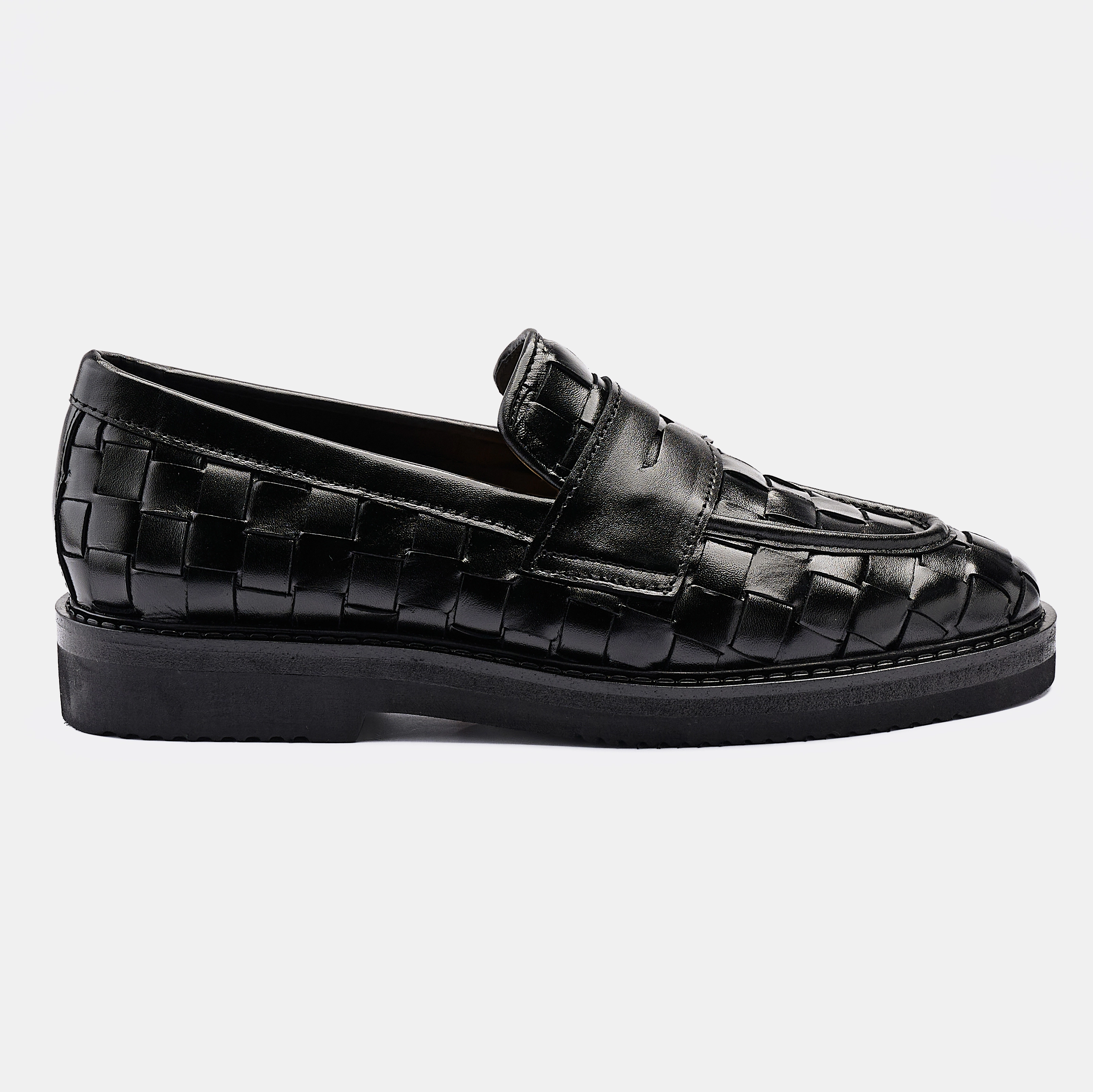 Braided High Sole Penny Loafer