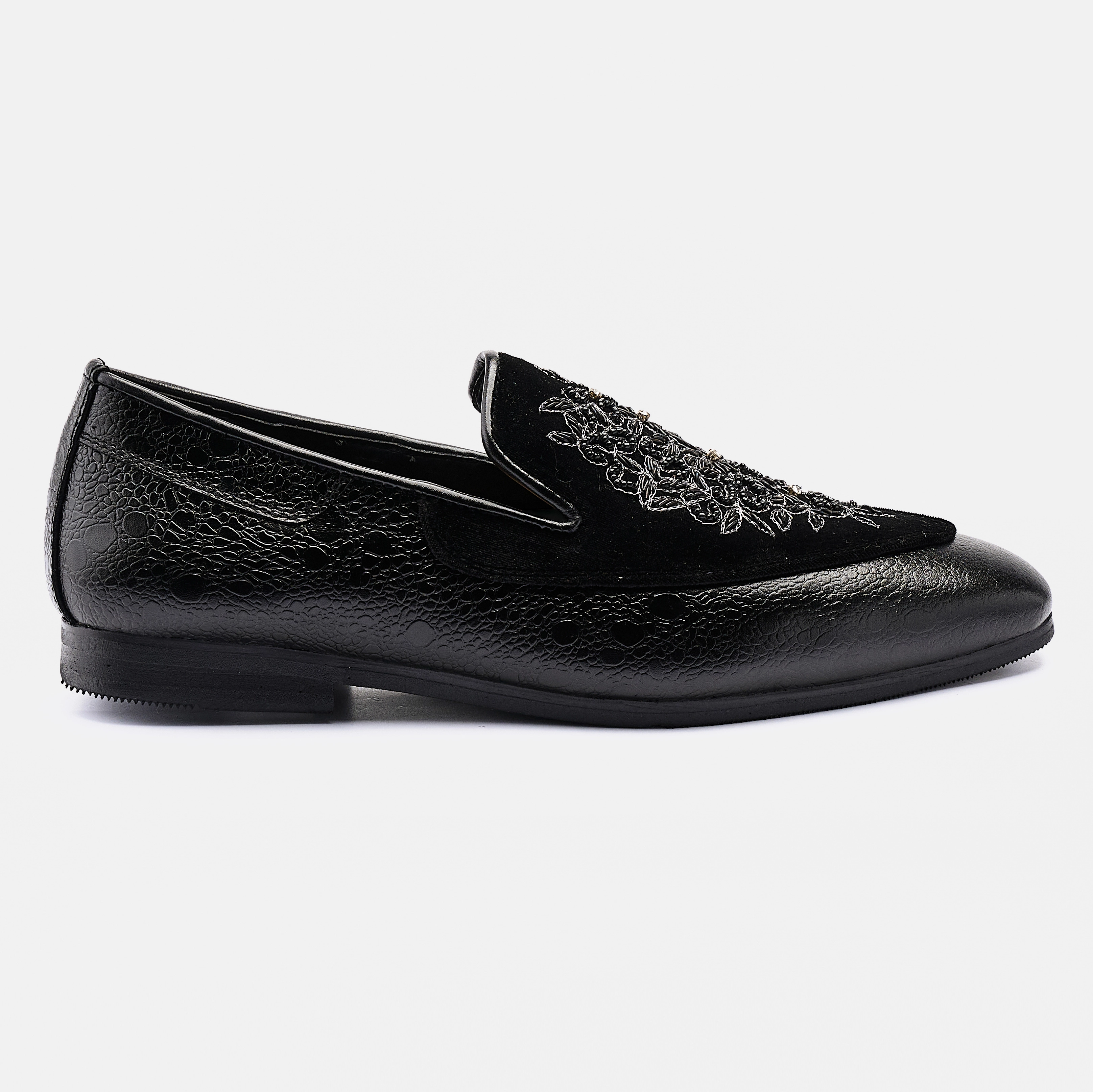 Z23/Boutique Zardosi Black on Black Leather Variation
