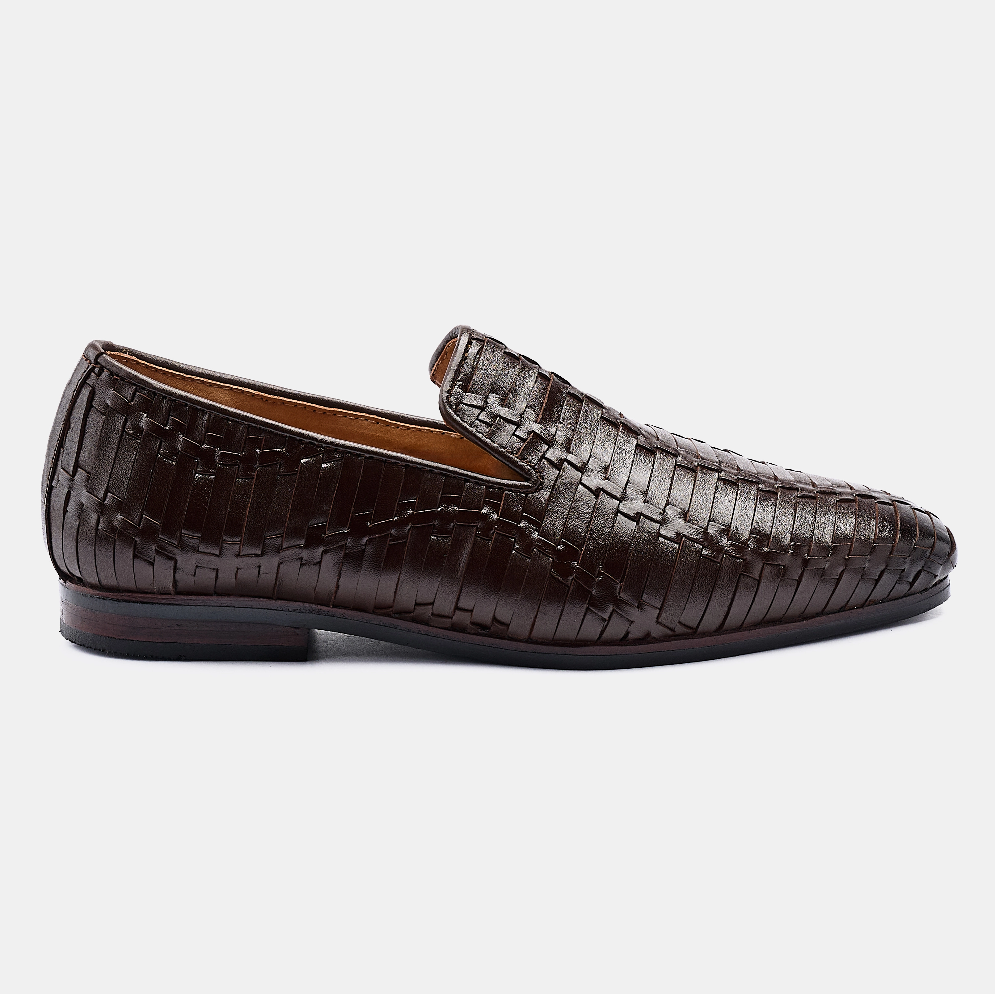 Curve Woven Cocoa Loafer