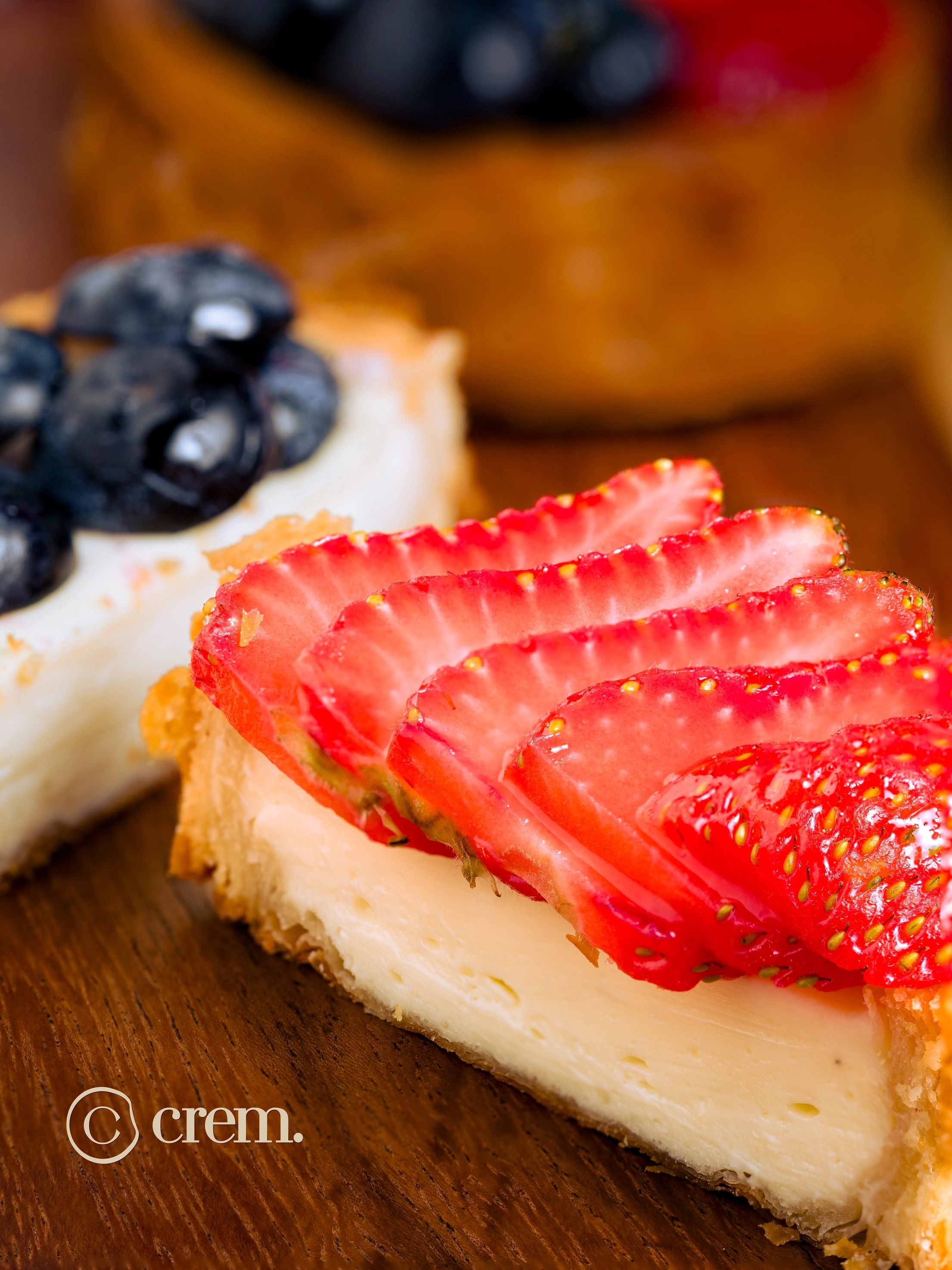 Mixed Fruit Cheese Flan Croissant