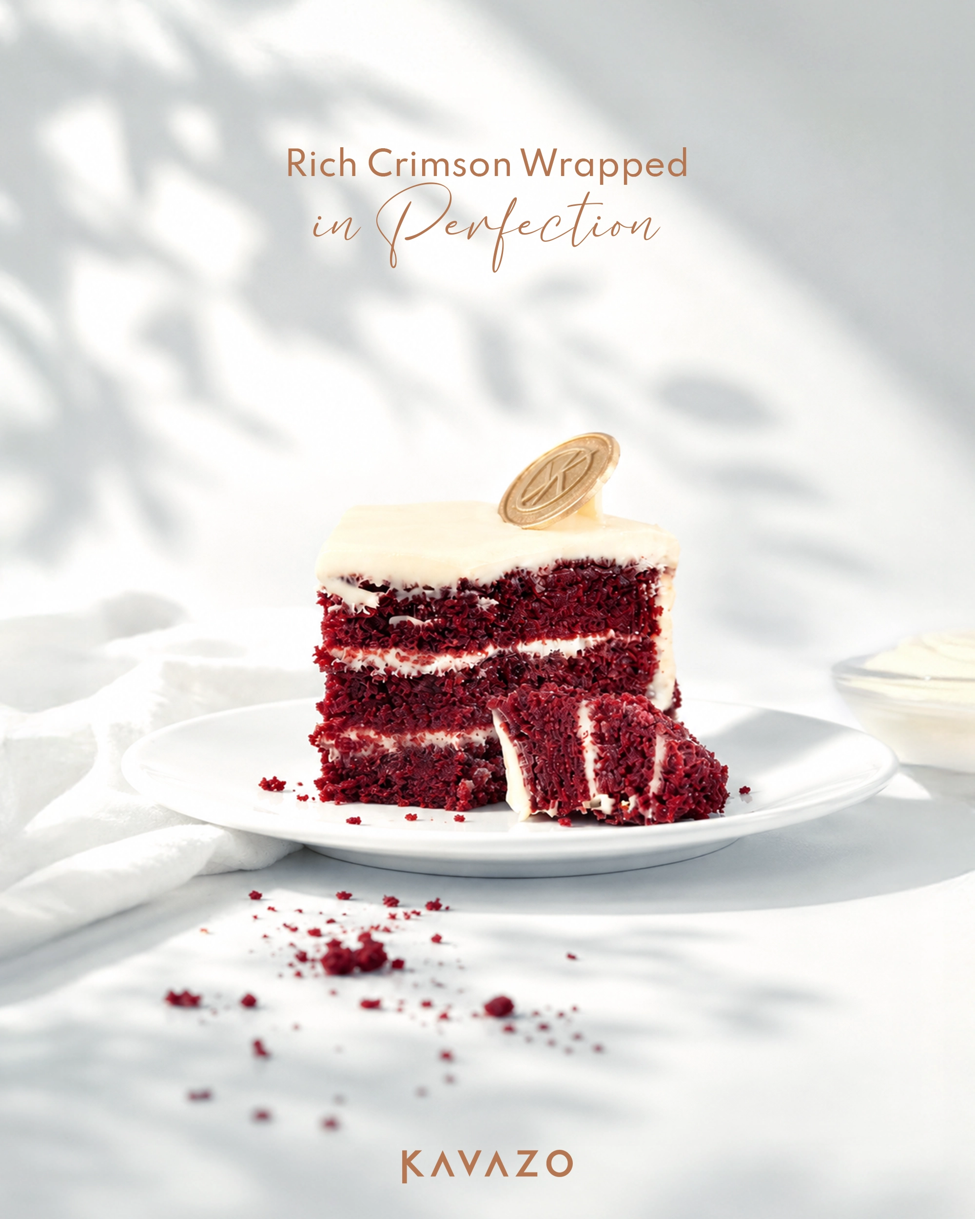 Southern Red Velvet Cake Slice