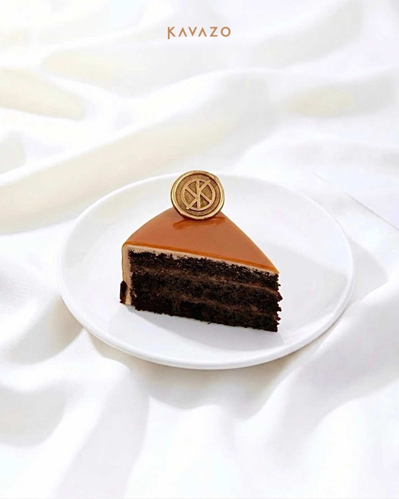 Salted Caramel Chocolate Cake Slice