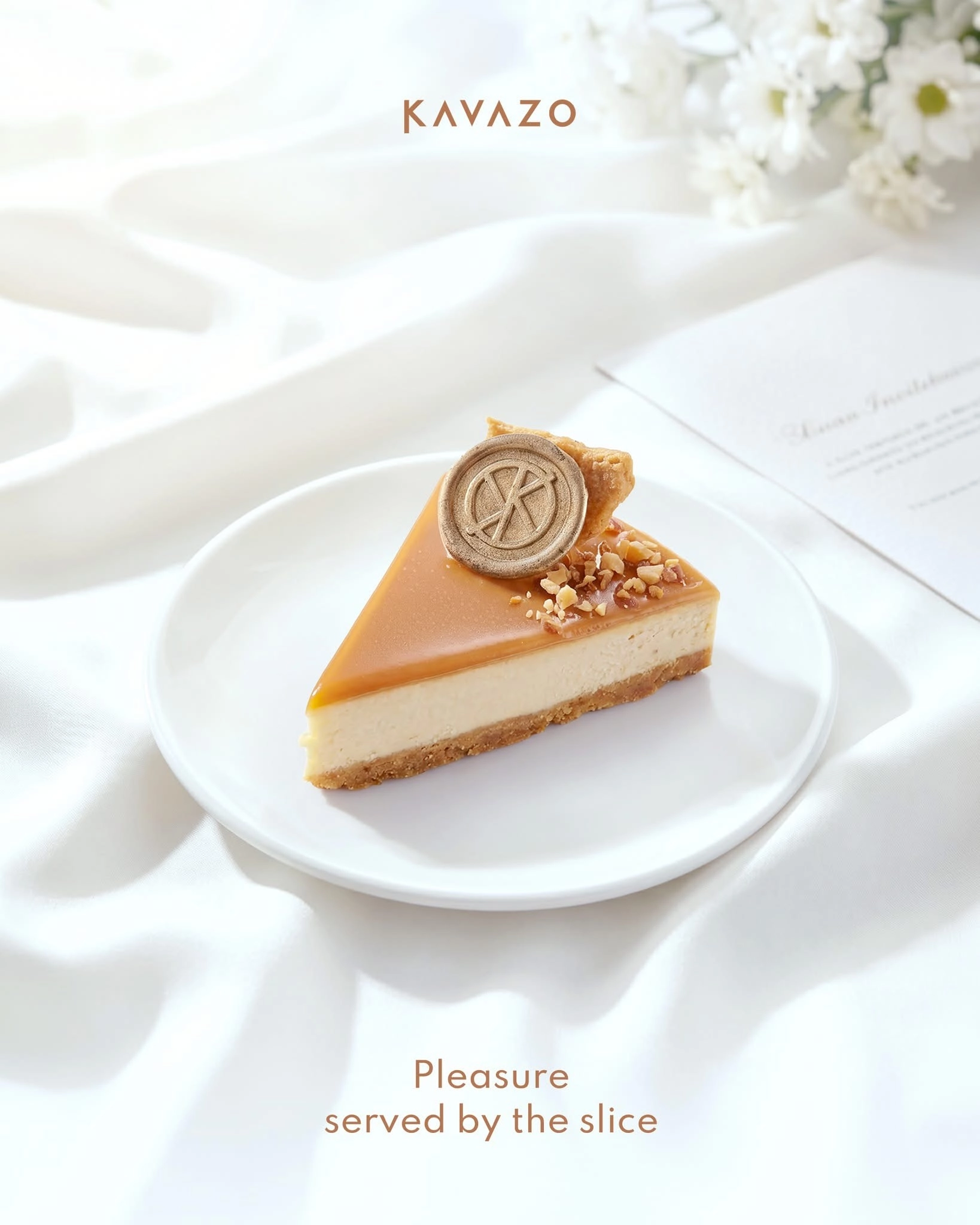 Baked Caramel Cheesecake Slice