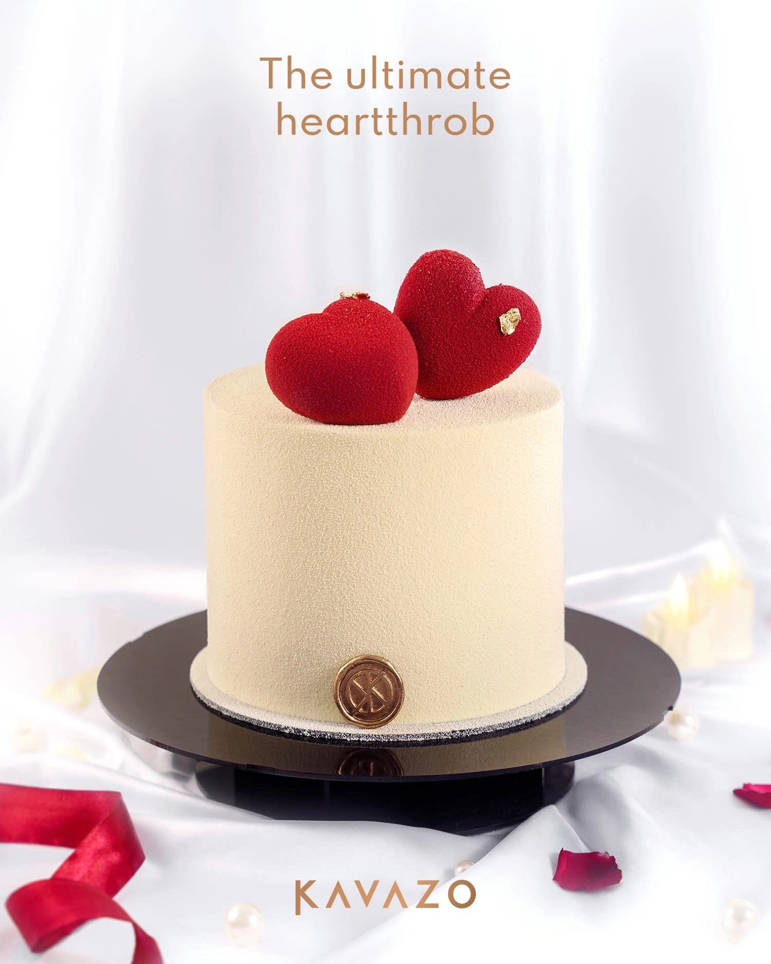 Valentine Salted Caramel Vanilla Cake