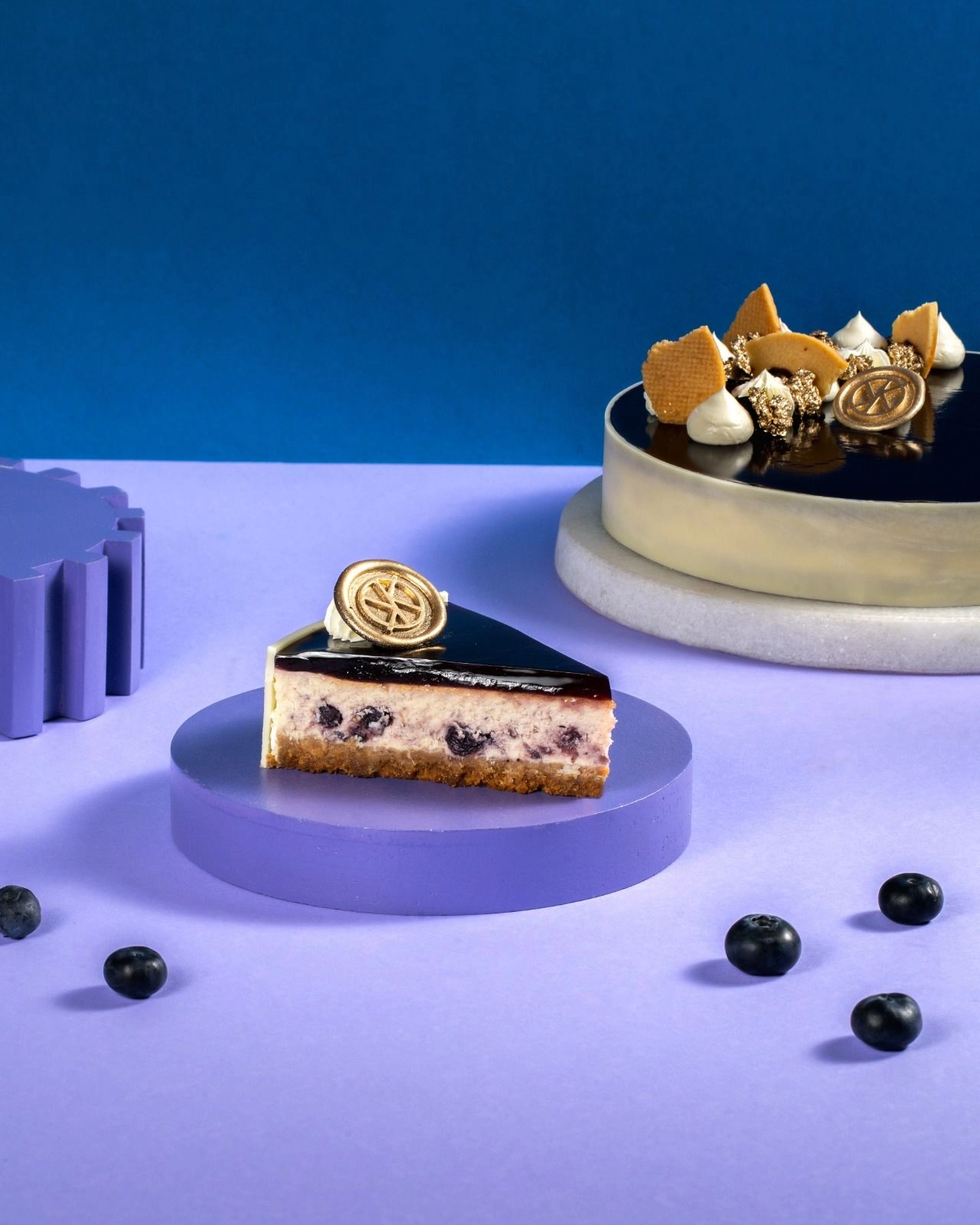 Blueberry Cheesecake Slice