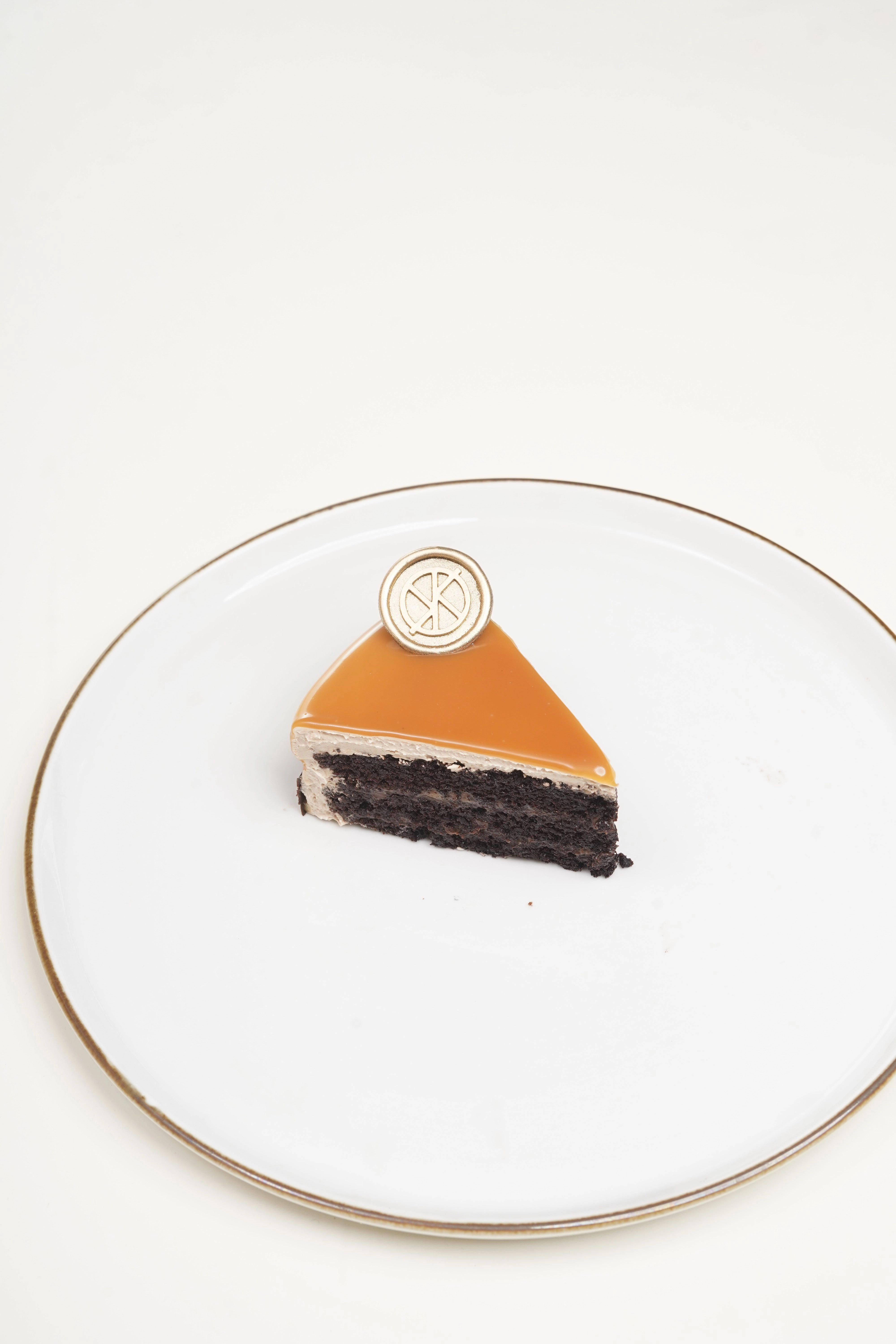 Salted Caramel Chocolate Cake Slice