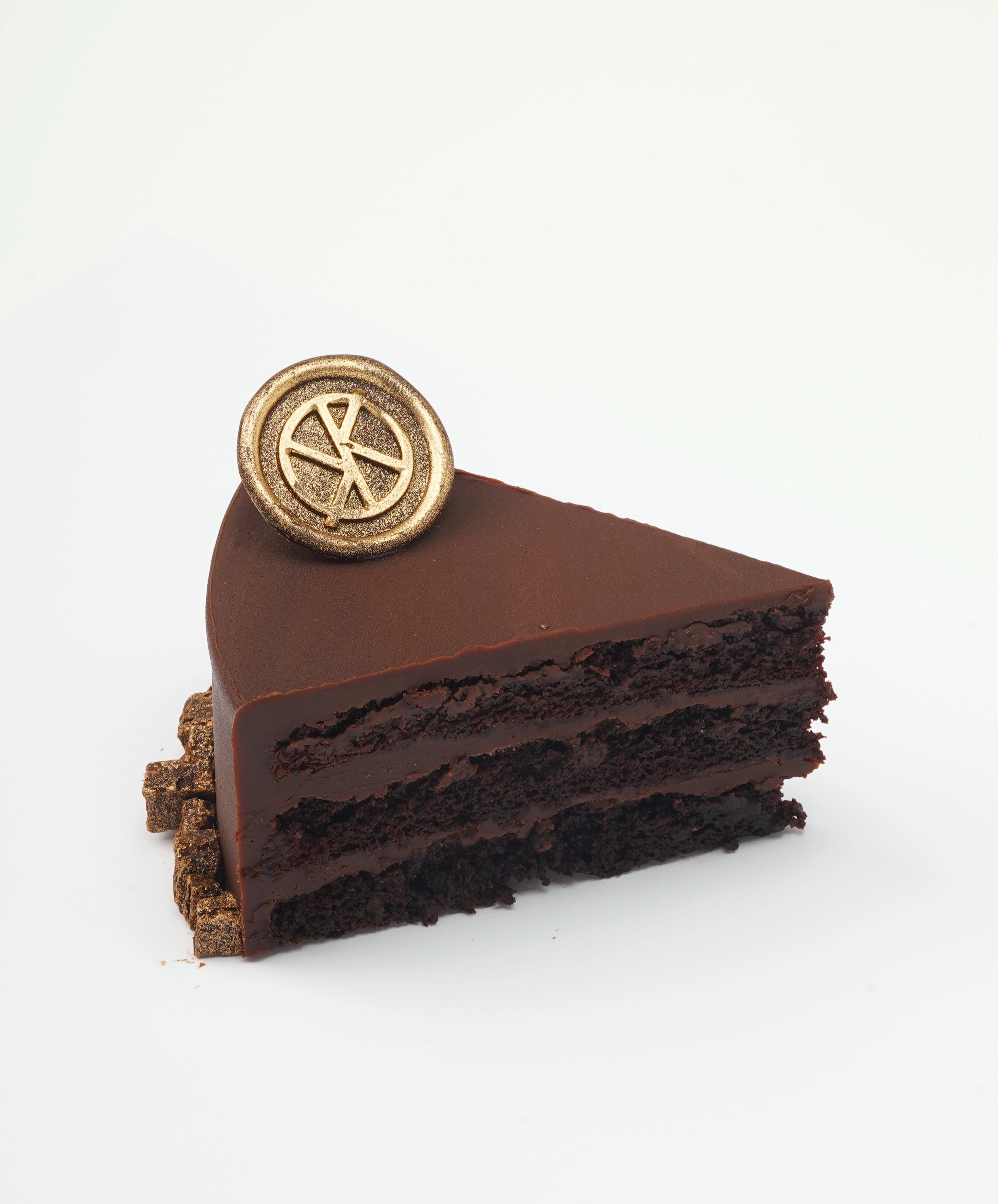 Ultimate Dense Chocolate Cake Slice