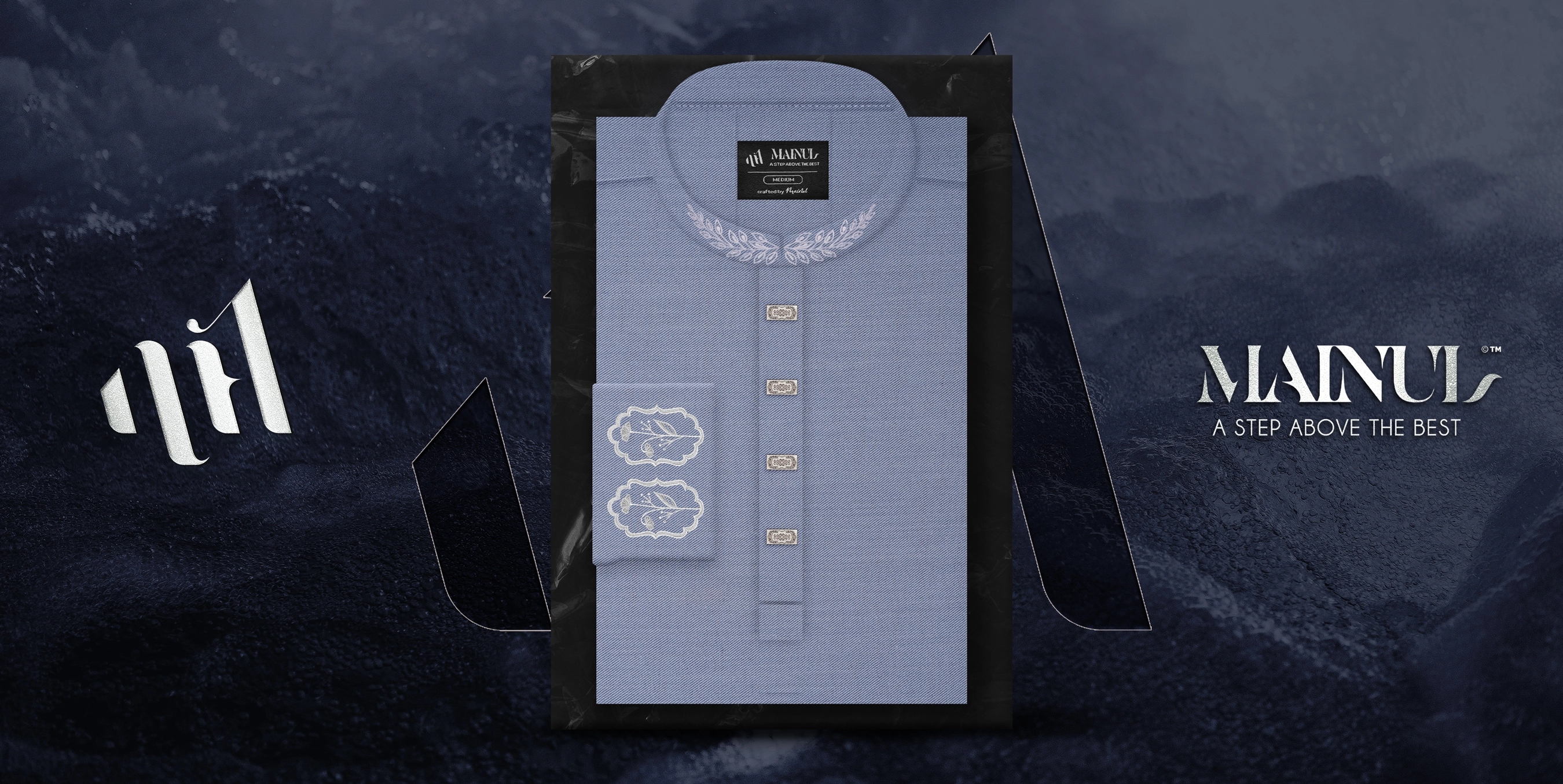 Azure Prestige Panjabi – Signature Floral Edition