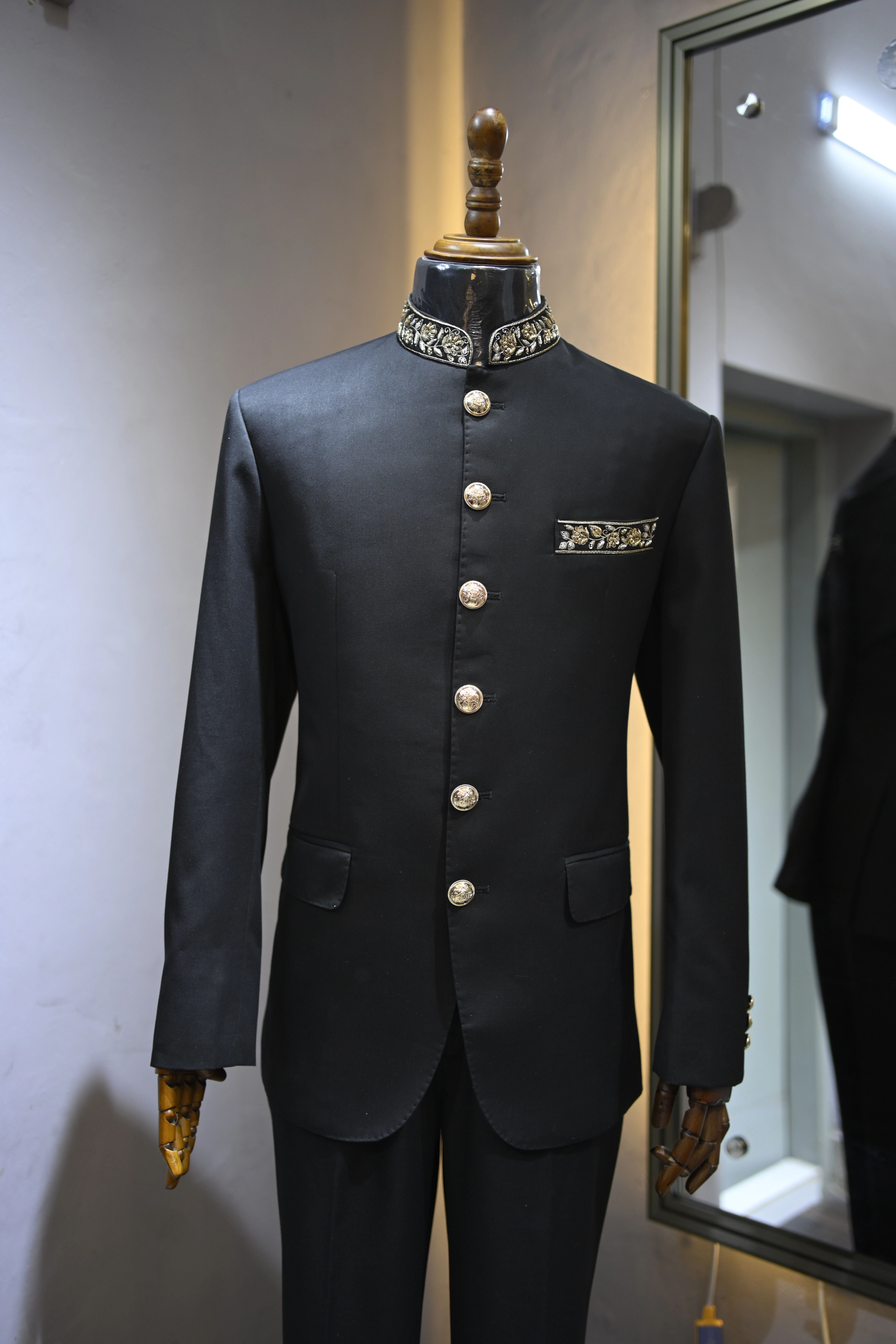 Black Jodhpuri 2 pc Suit