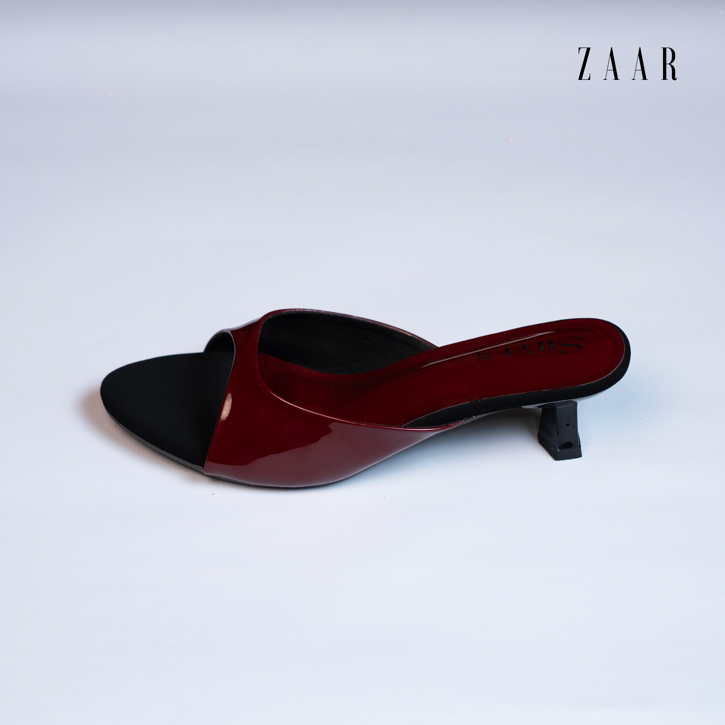 Sira Cherry Gloss Flare Mules