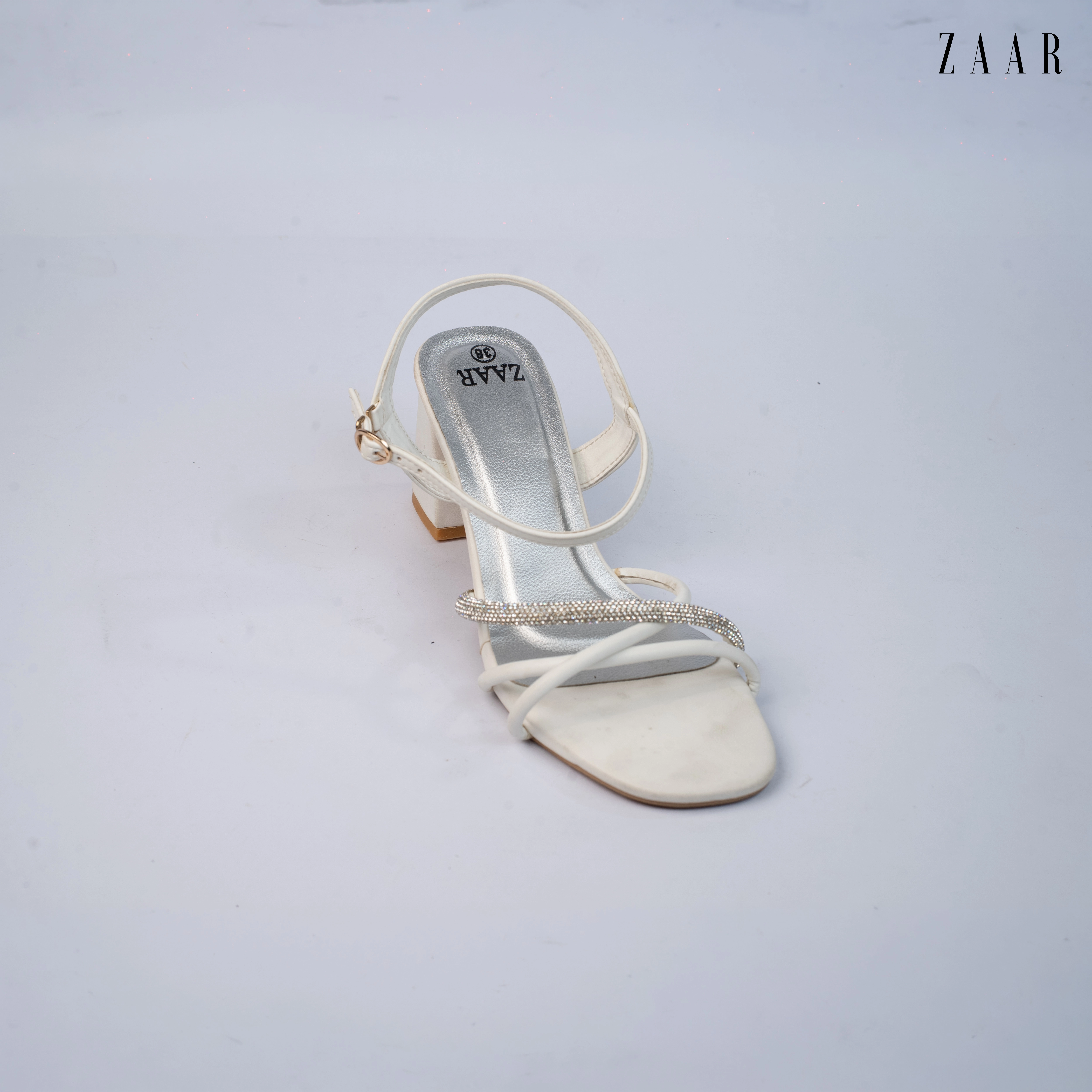 Ivory Stardust Block Heel