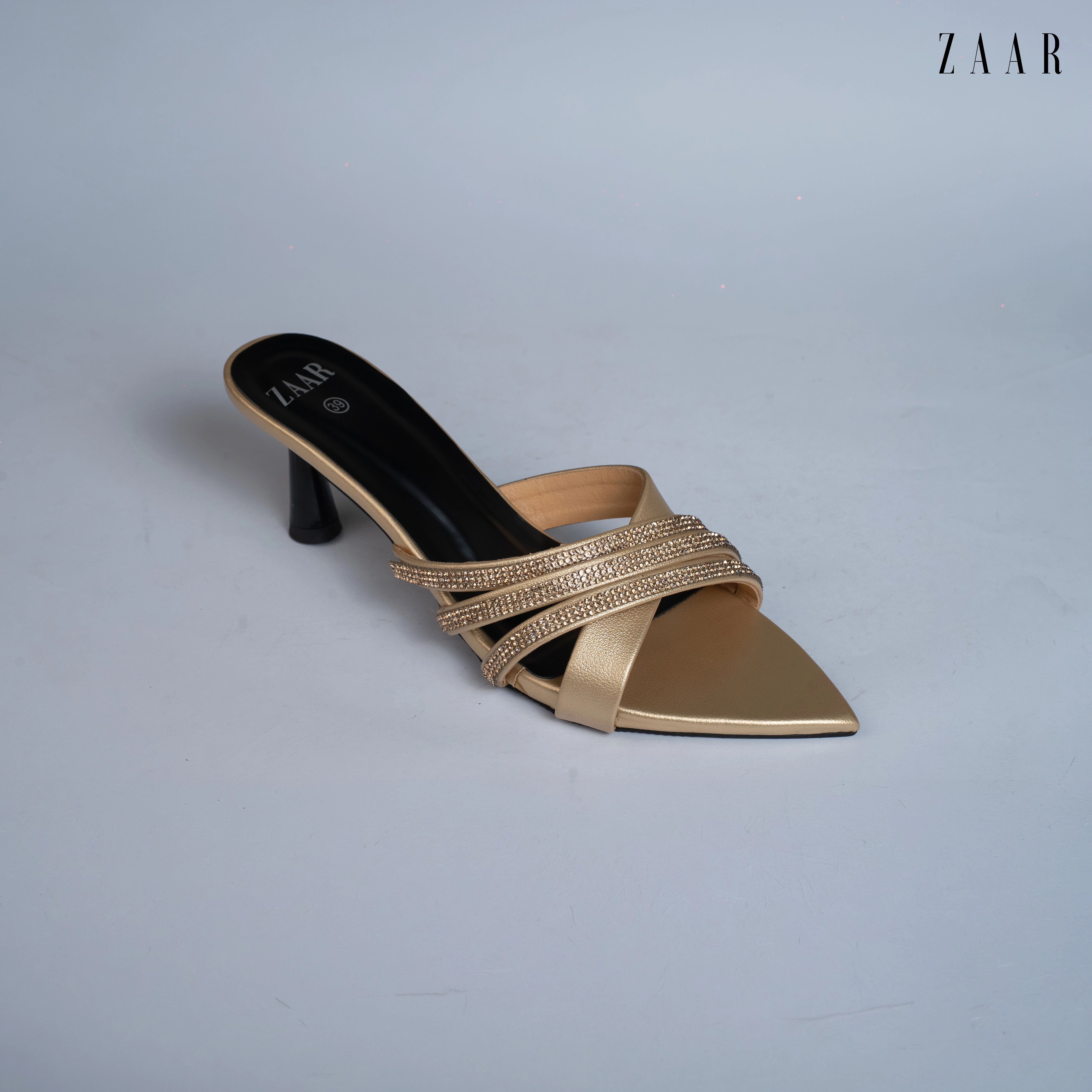 Stellar Pointed Mule in Gilded Bronze