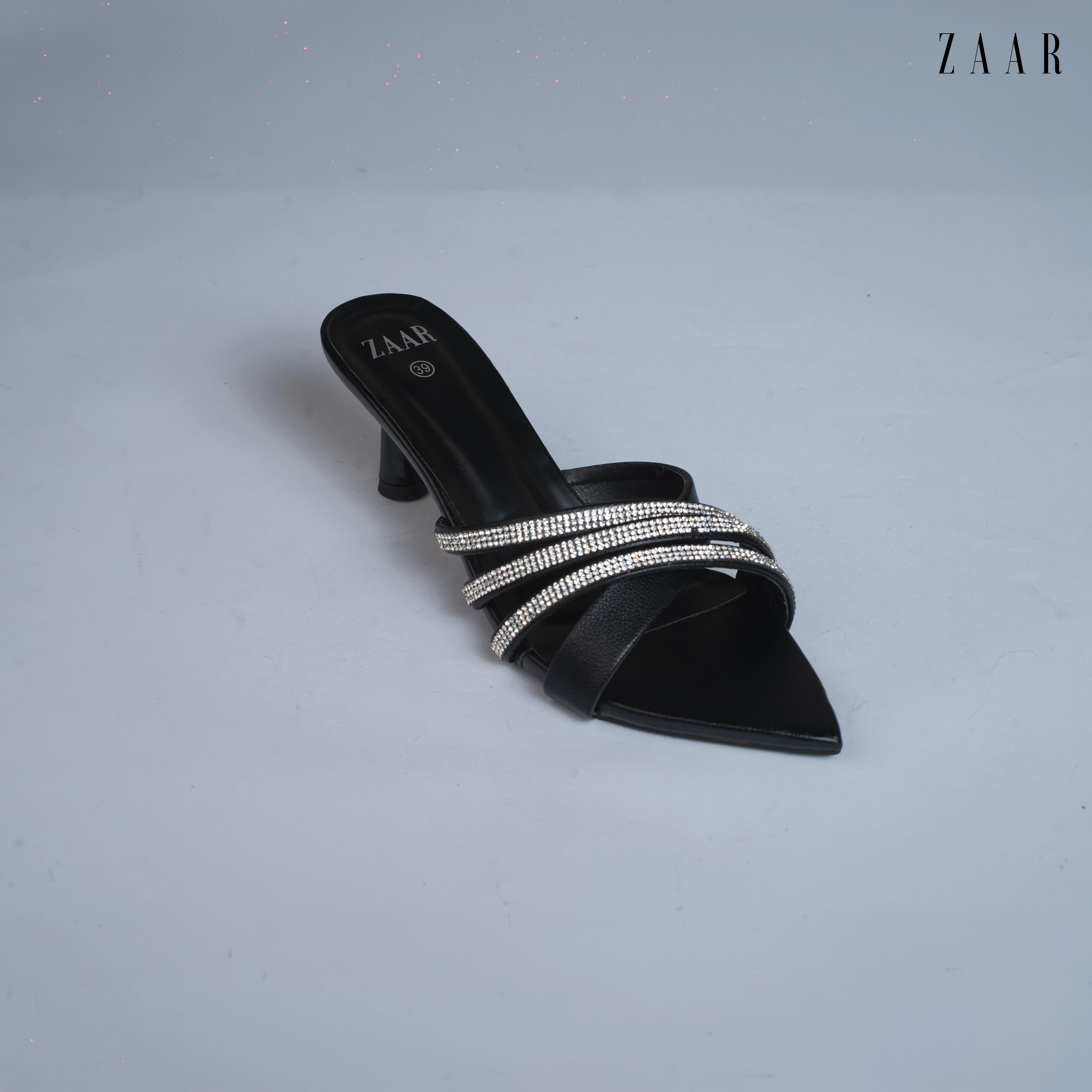 Stellar Pointed Mule in Black