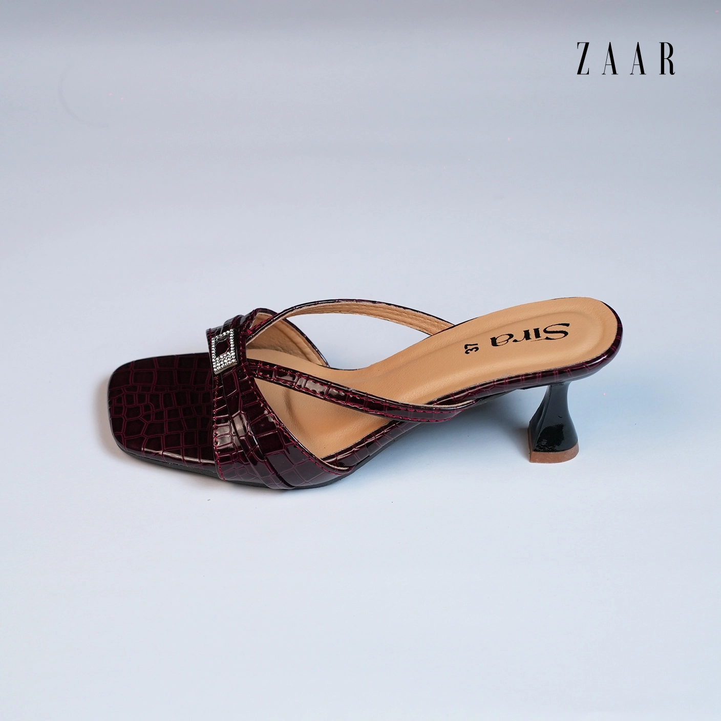 Sira Cherry Croc Glam Mules