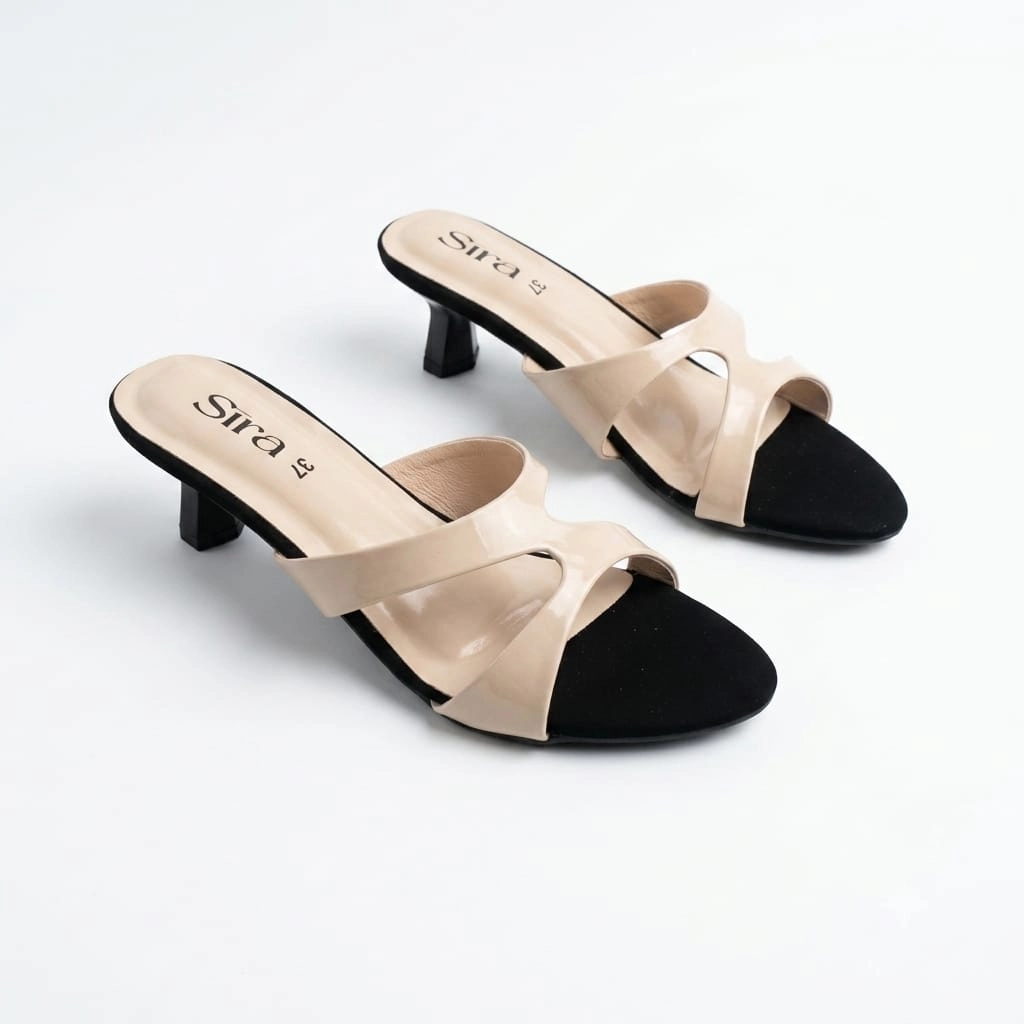 Sira Nude Wave Sculpt Mules