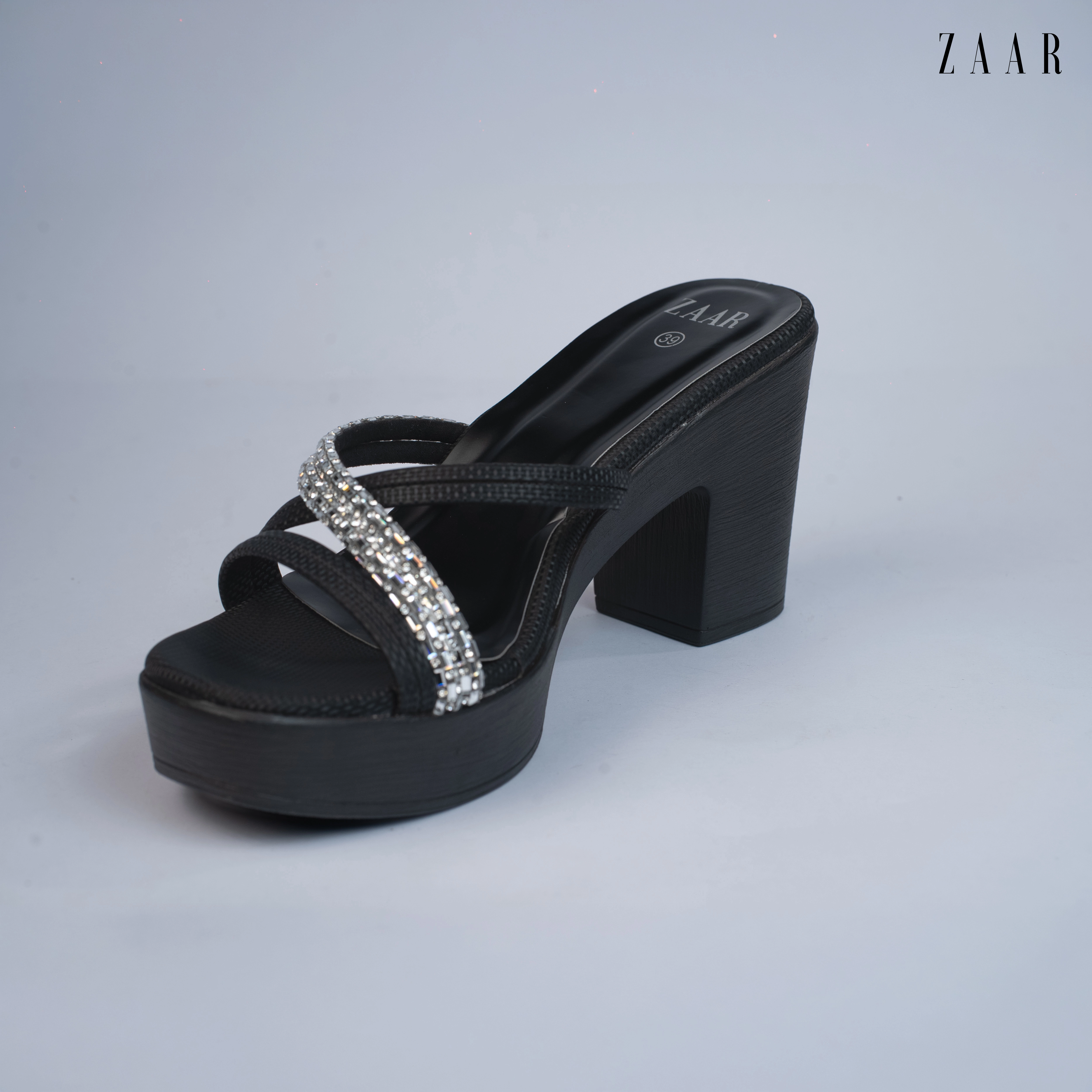 Midnight Glitz Platform Heels