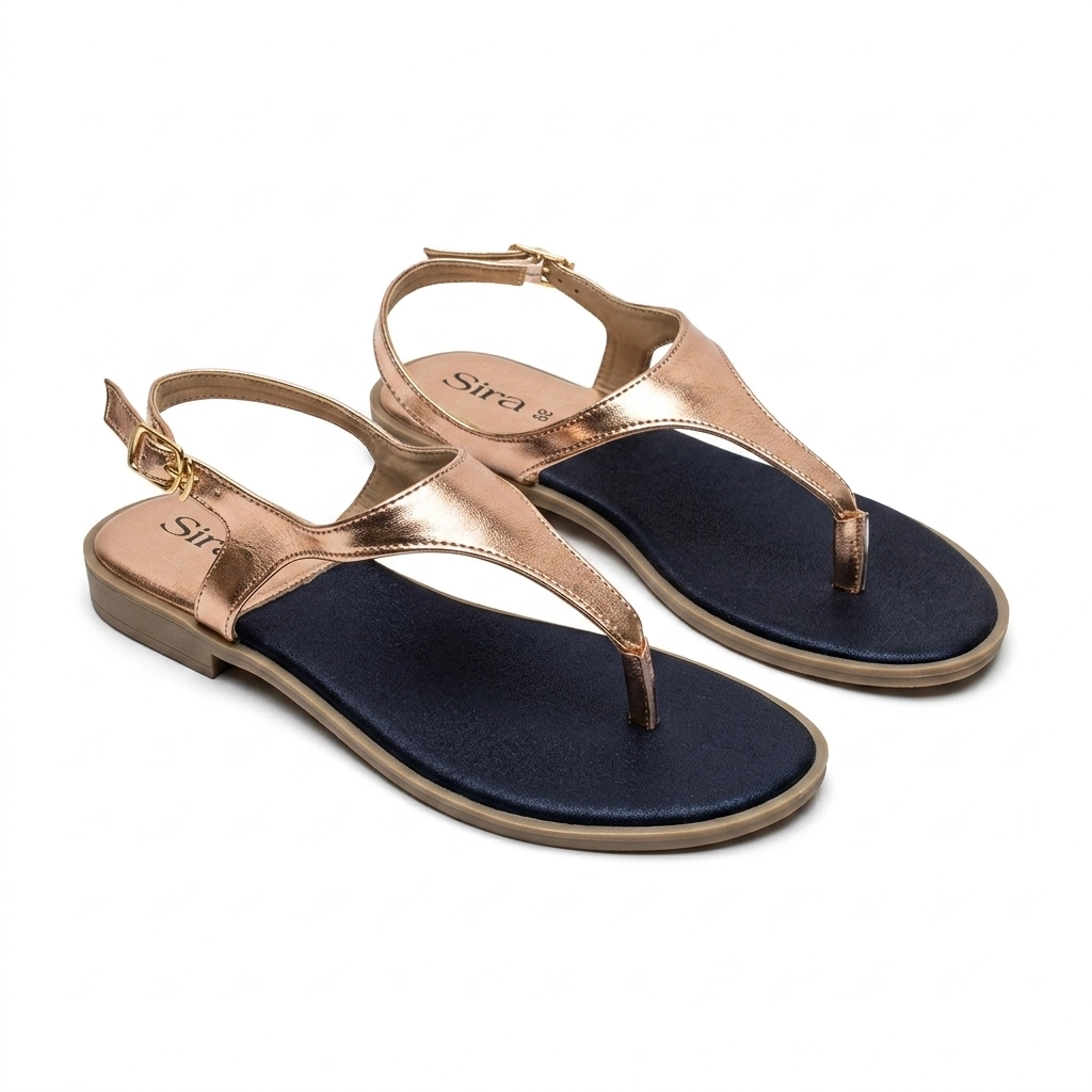 Sira Rose Gold Glide Flats