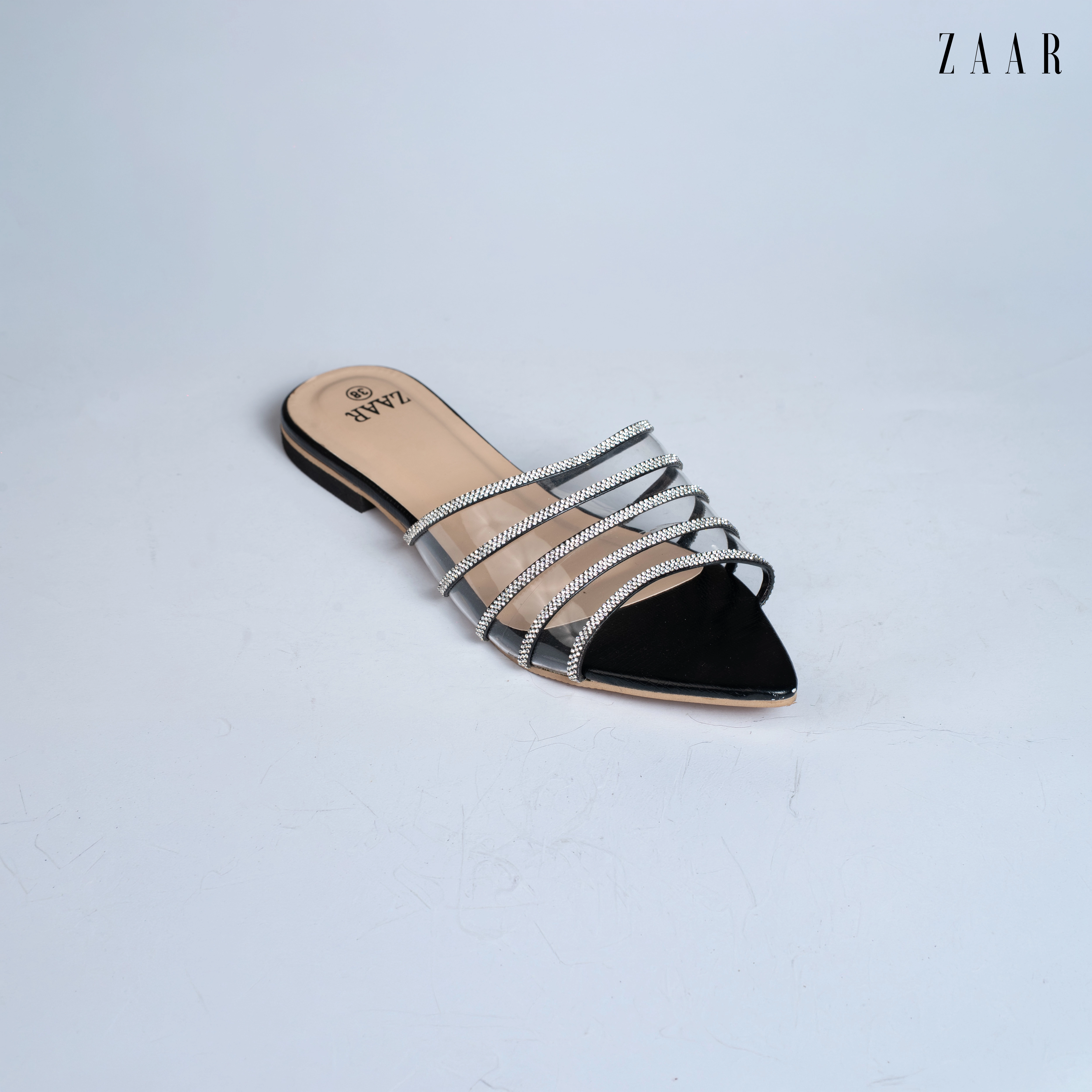 Crystal Veil Flat in Onyx Black