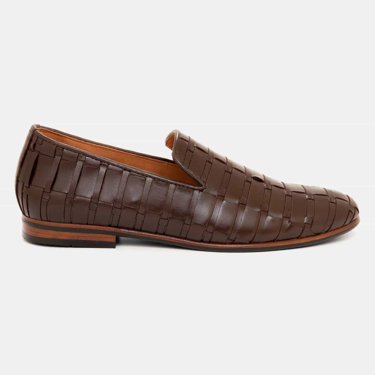 Walnut Tile Braided Loafer