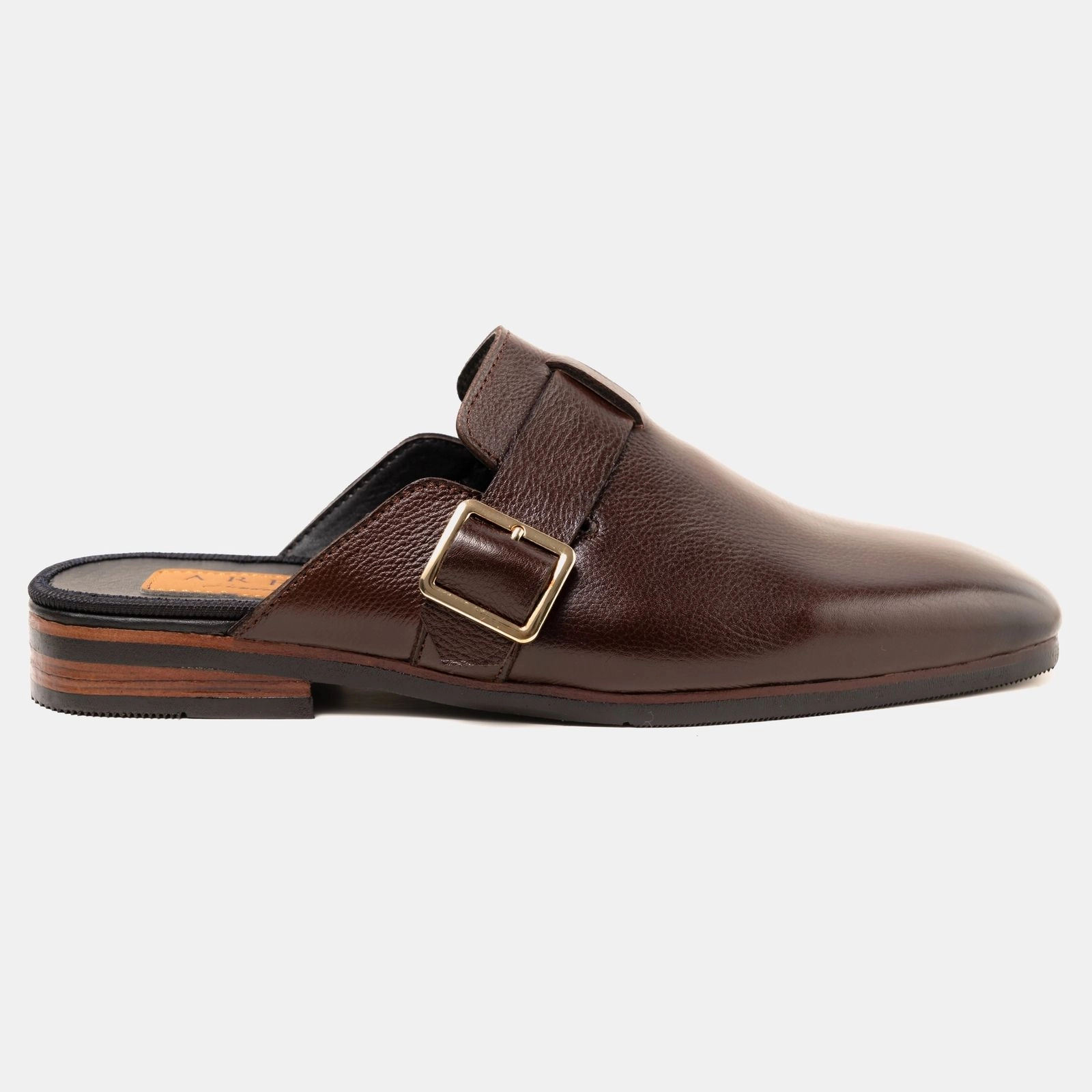 Cocoa Plain Half Shoe Single Buckle