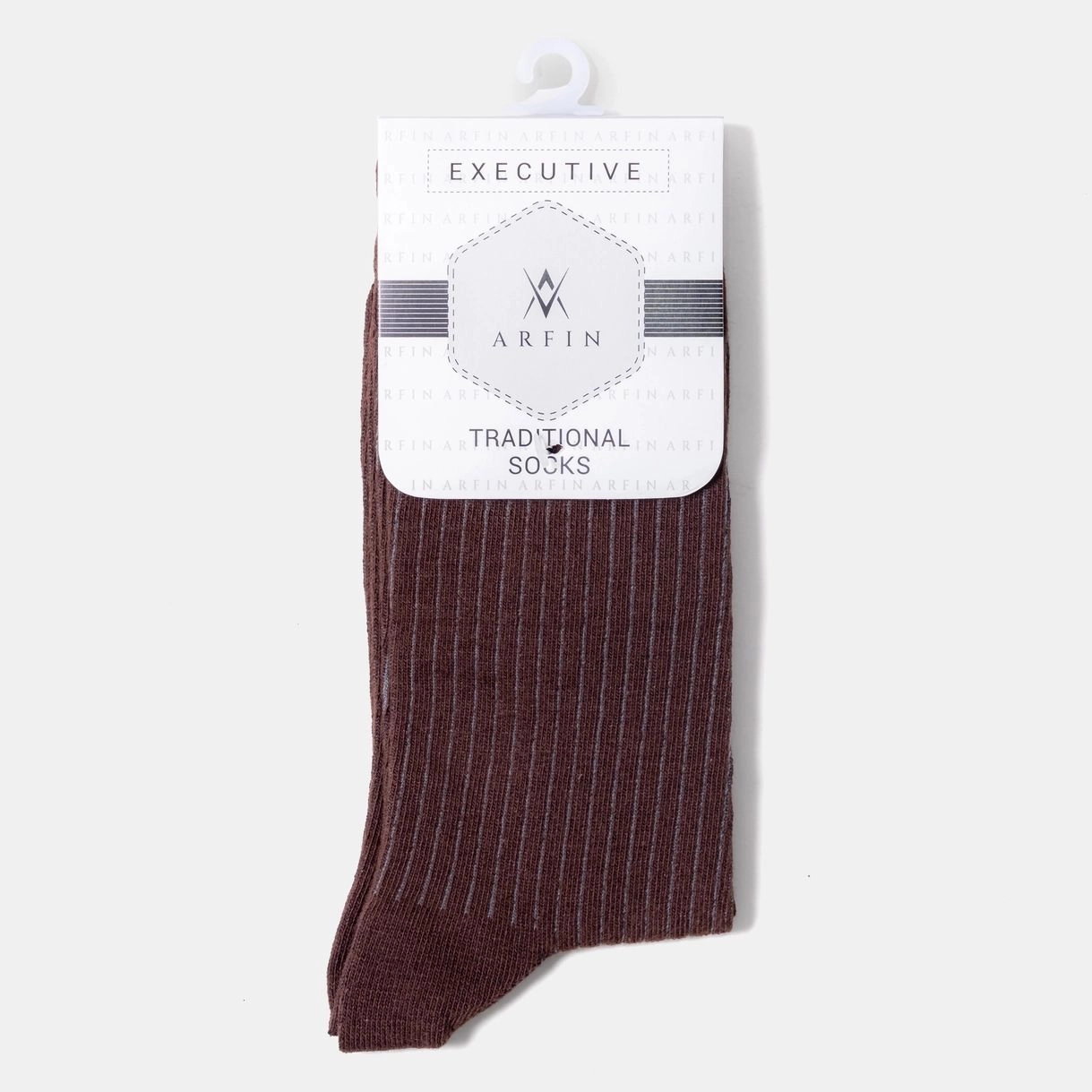 Brown Mixed Stripe Long Socks