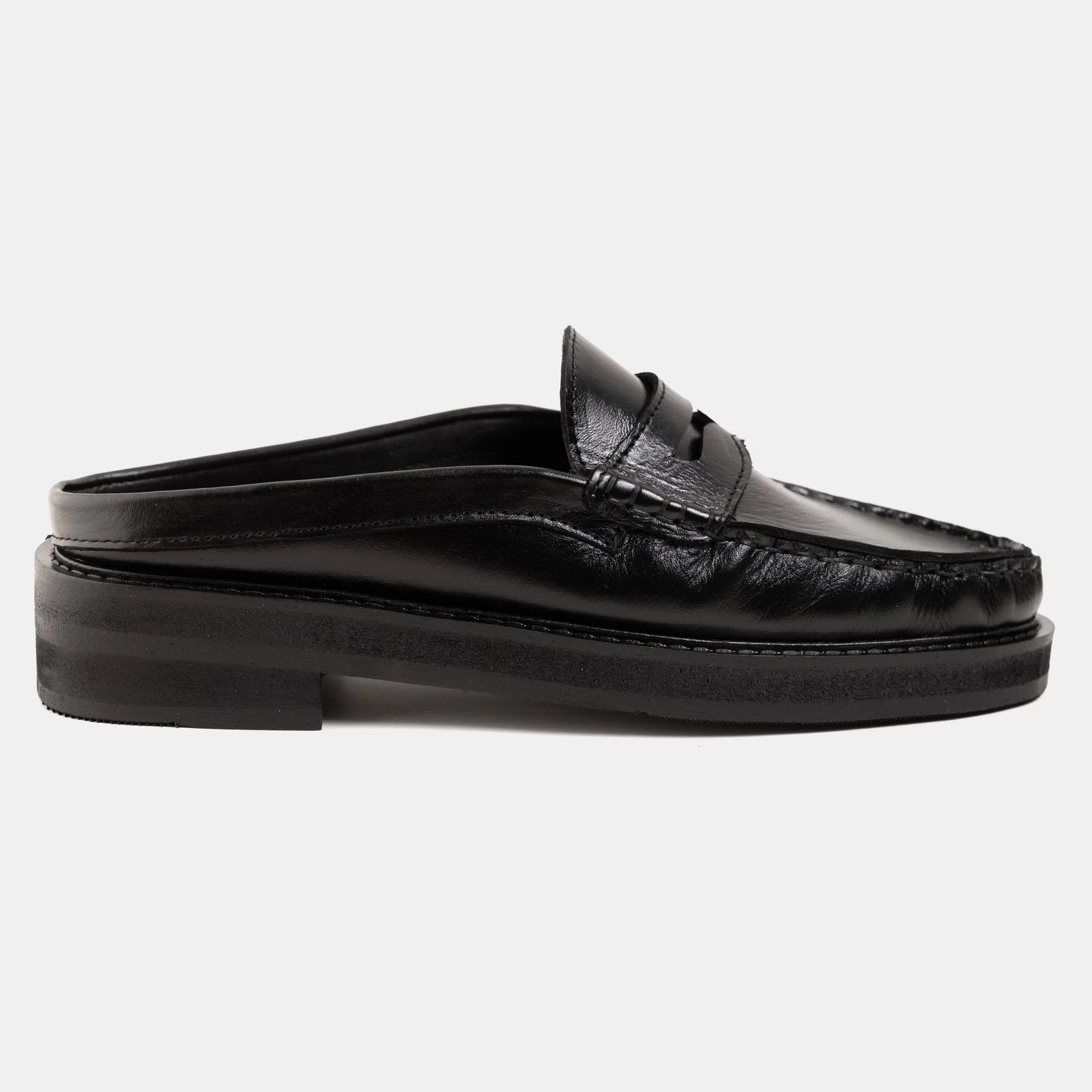 Fat Sole Half Shoe Black