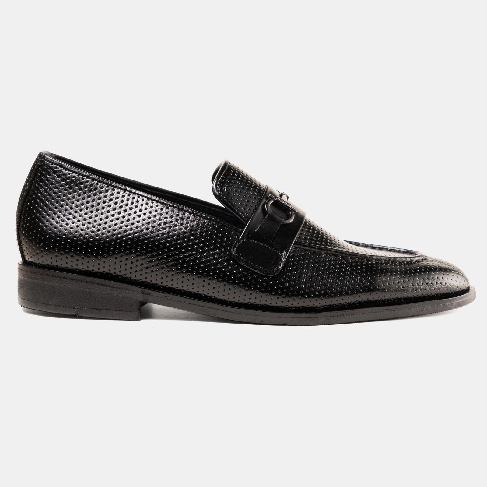 Punch Leather Black Horsebit