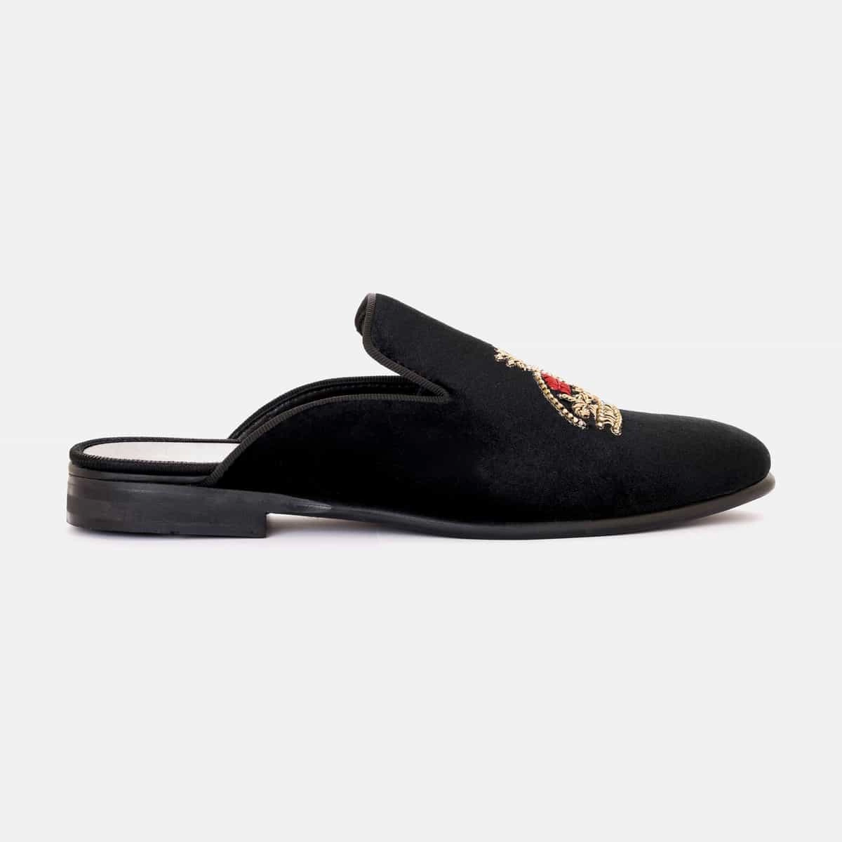 Crowned Velvet Slipper