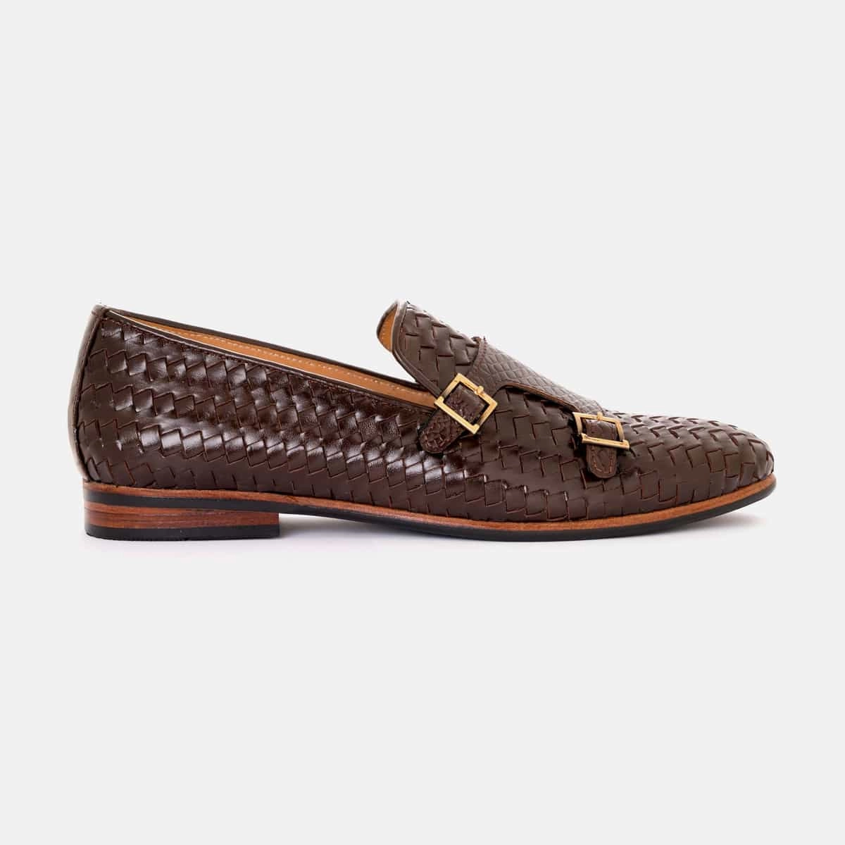 Double Monk Loafer in Crossed Braid