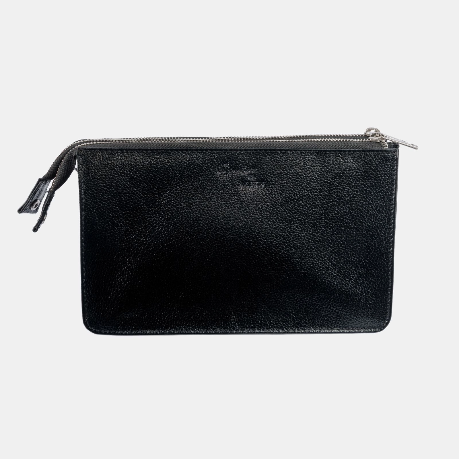 Double Chained Hand Clutch Black