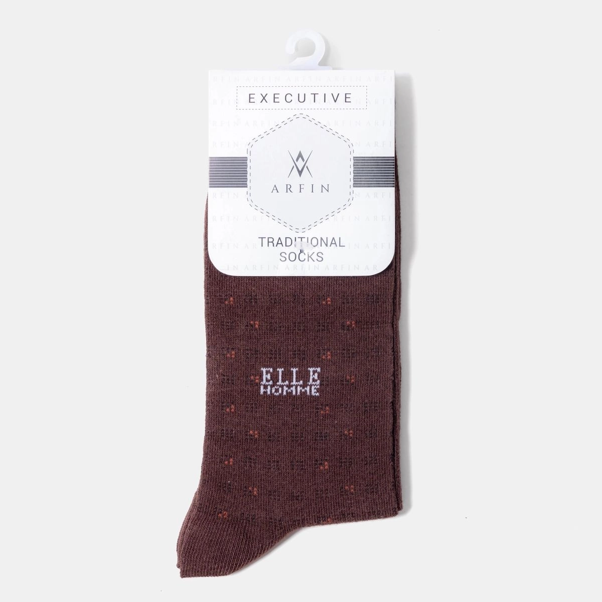 Brown Elle Homme Long Socks