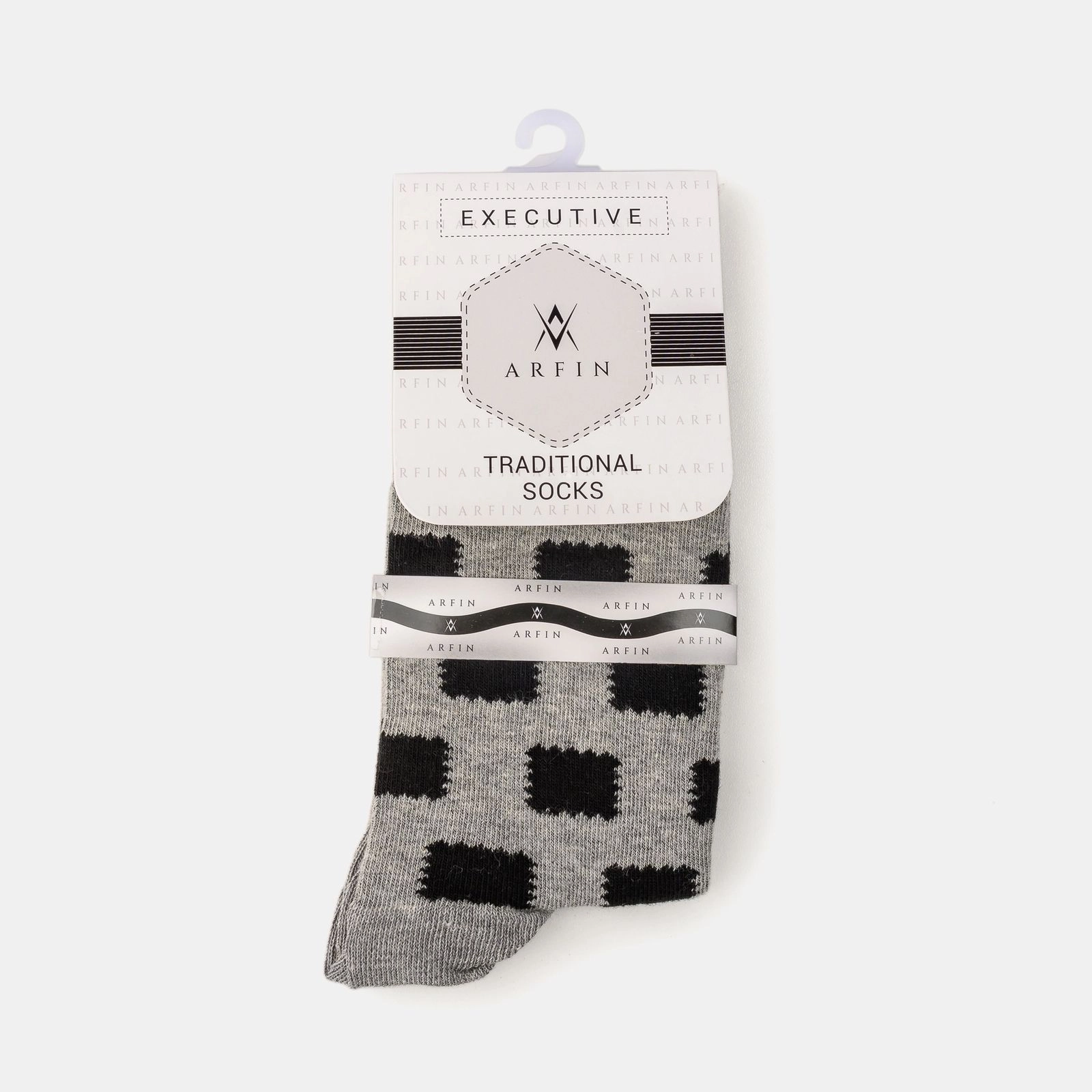 Mixed Long Socks Blk Ash