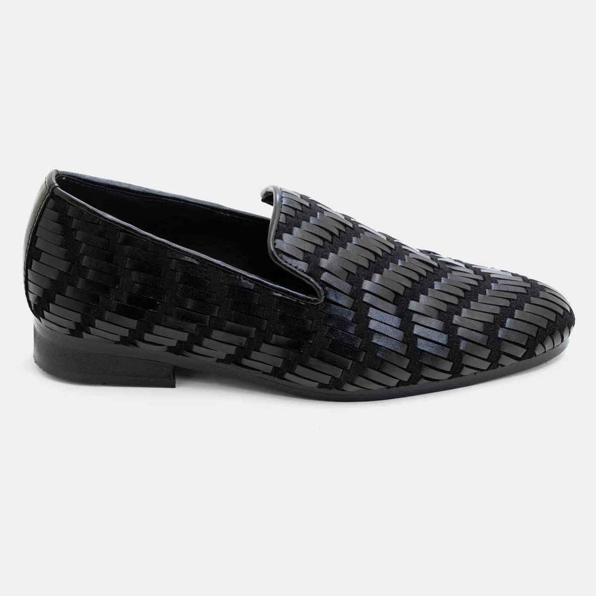 Stripe Braided & Suede Loafer