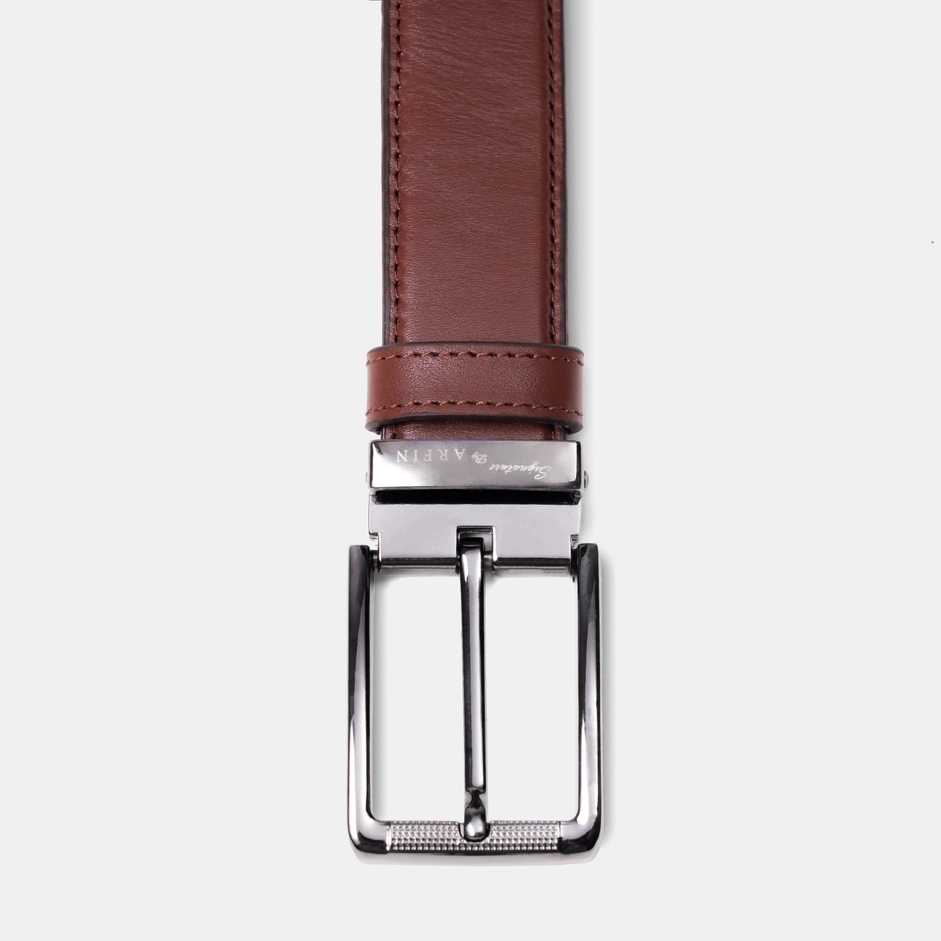 Regular Brown Gun Buckle Formal Belt