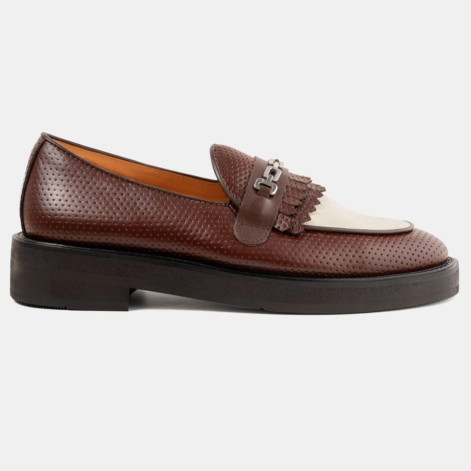 Double Fringe Silver Horse Bit Loafer