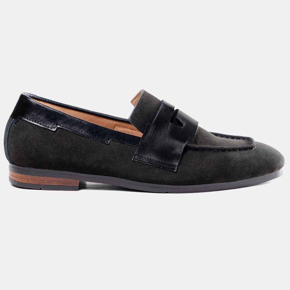 Green Suede Penny Loafer