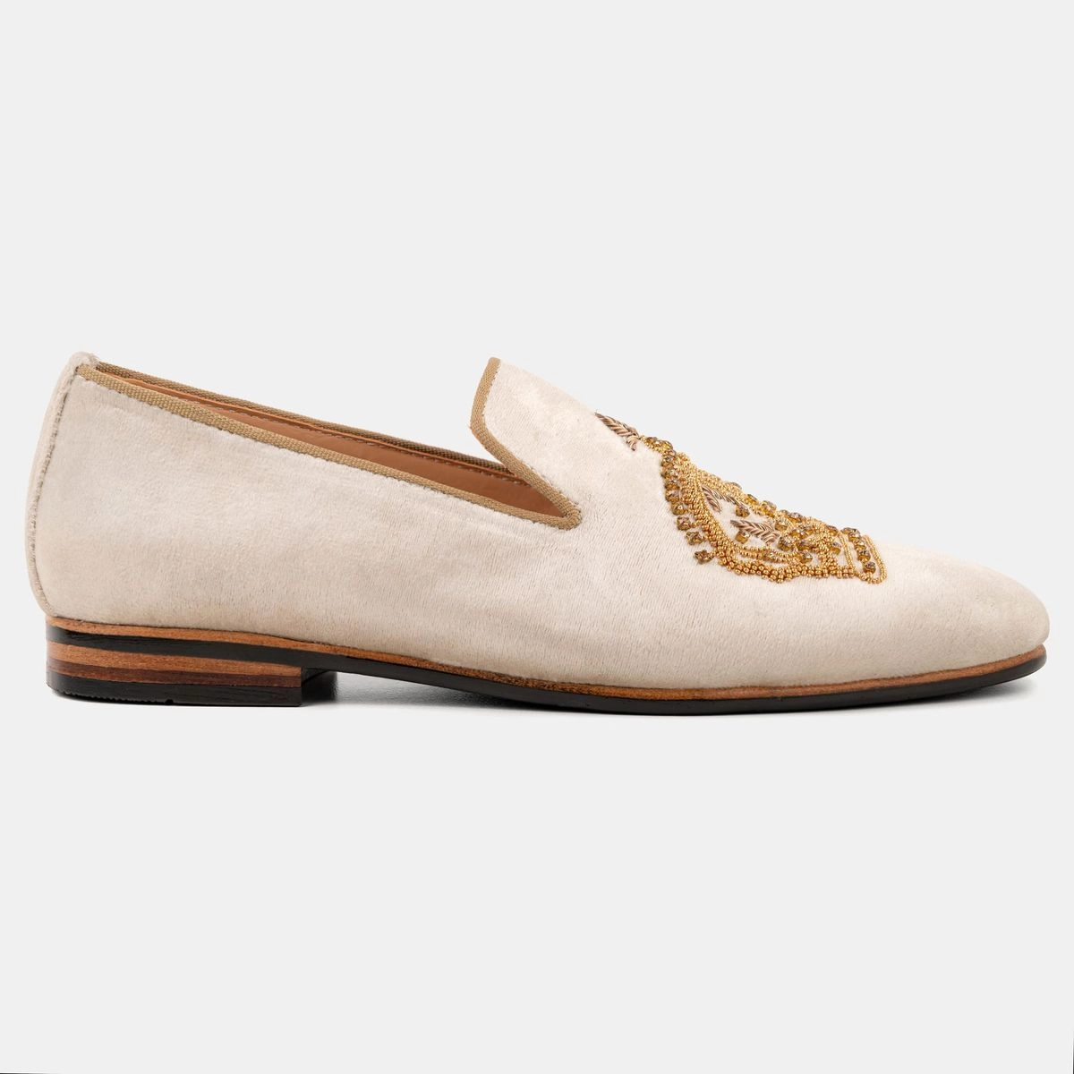 Stone-worked Crown Slip-On Off White