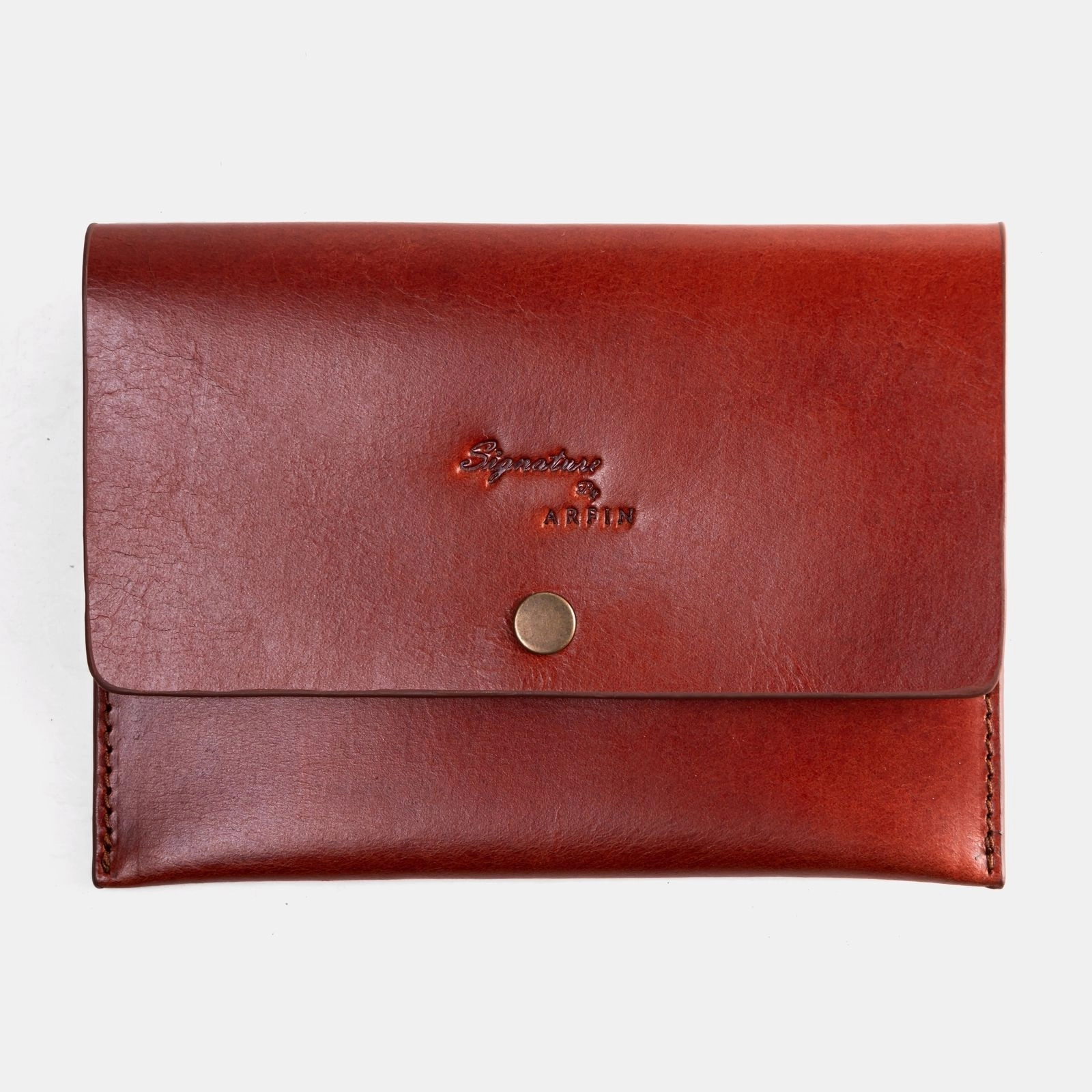 Maroon Button Passport Cover