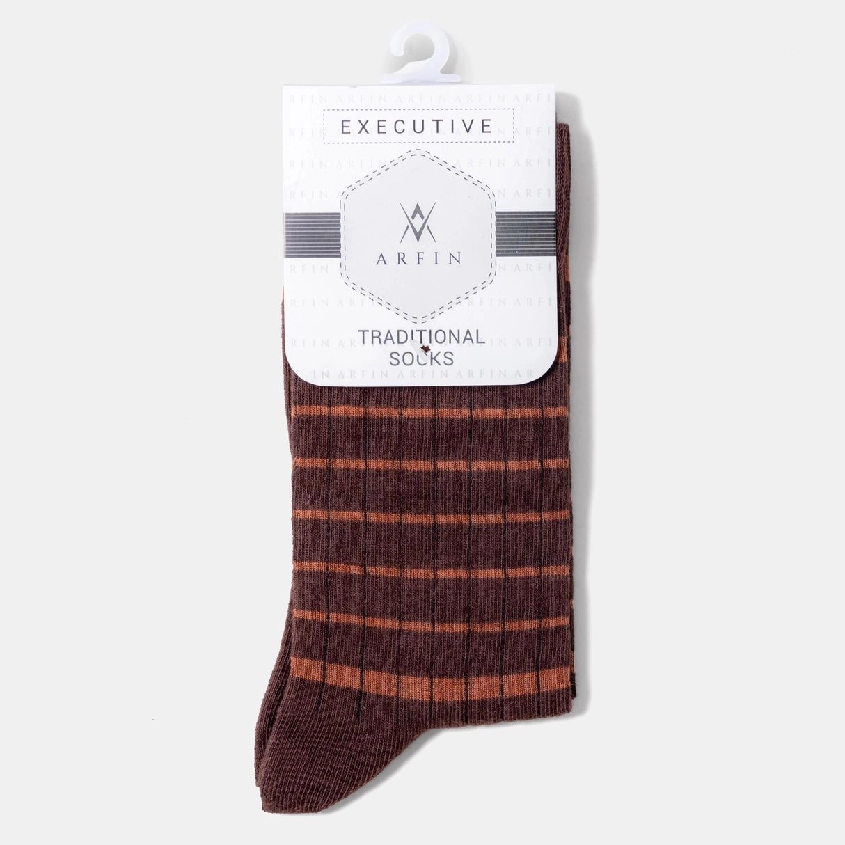 Brown Mixed Square Check Long Socks