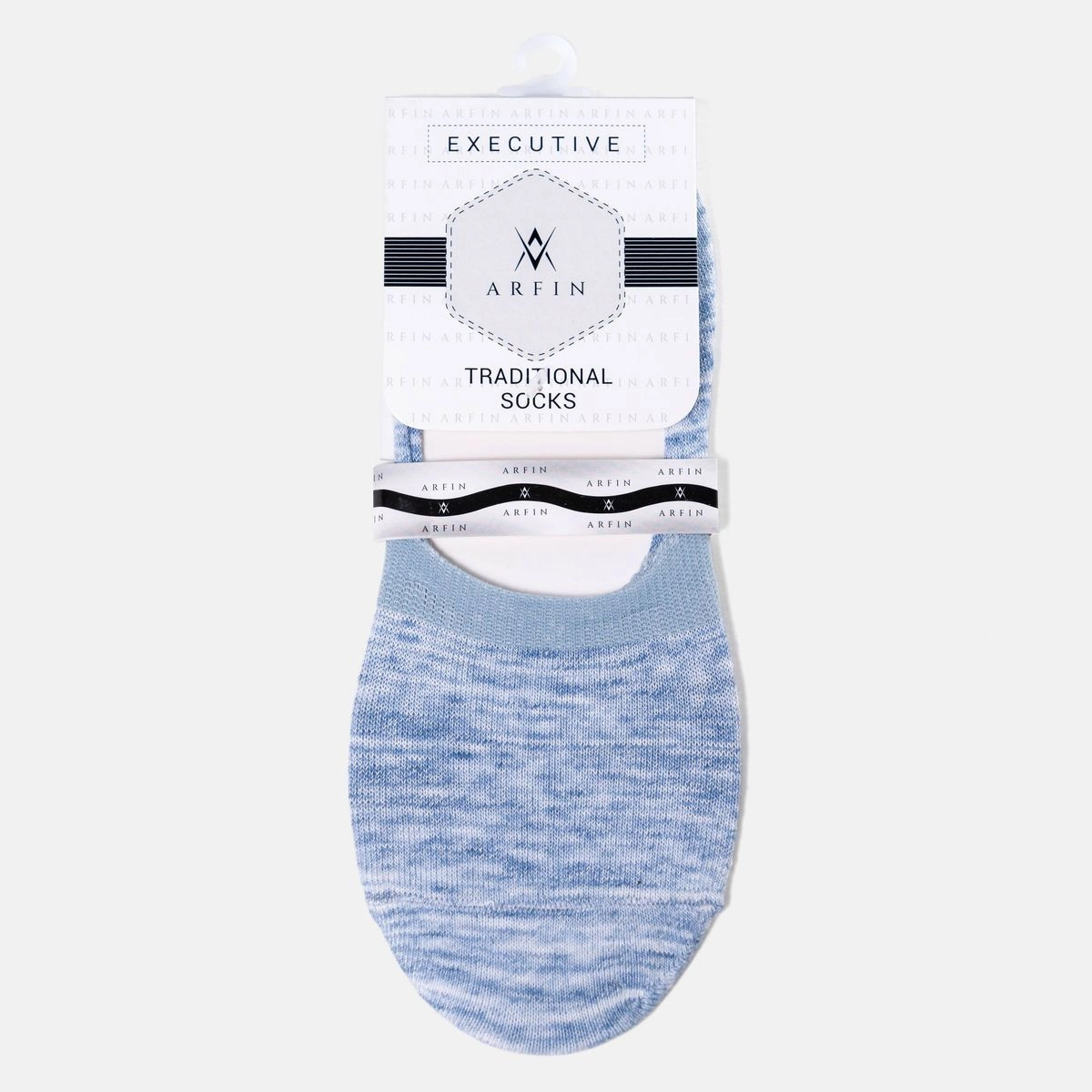 Paint Design Loafer Socks Sky Blue