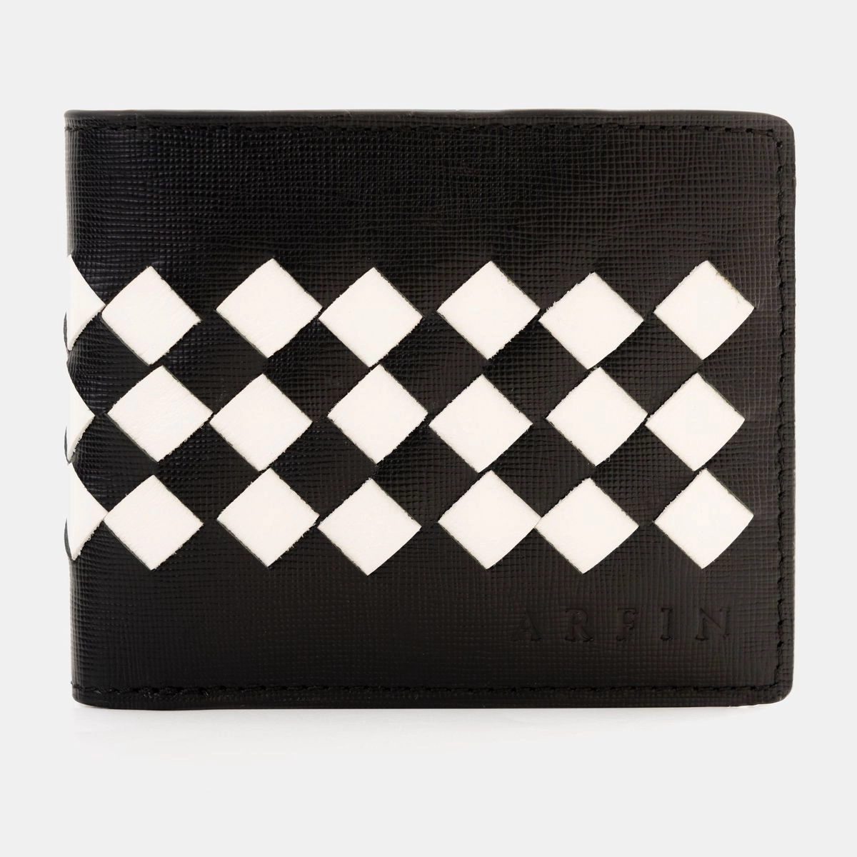 Black & White Braided Bifold Wallet