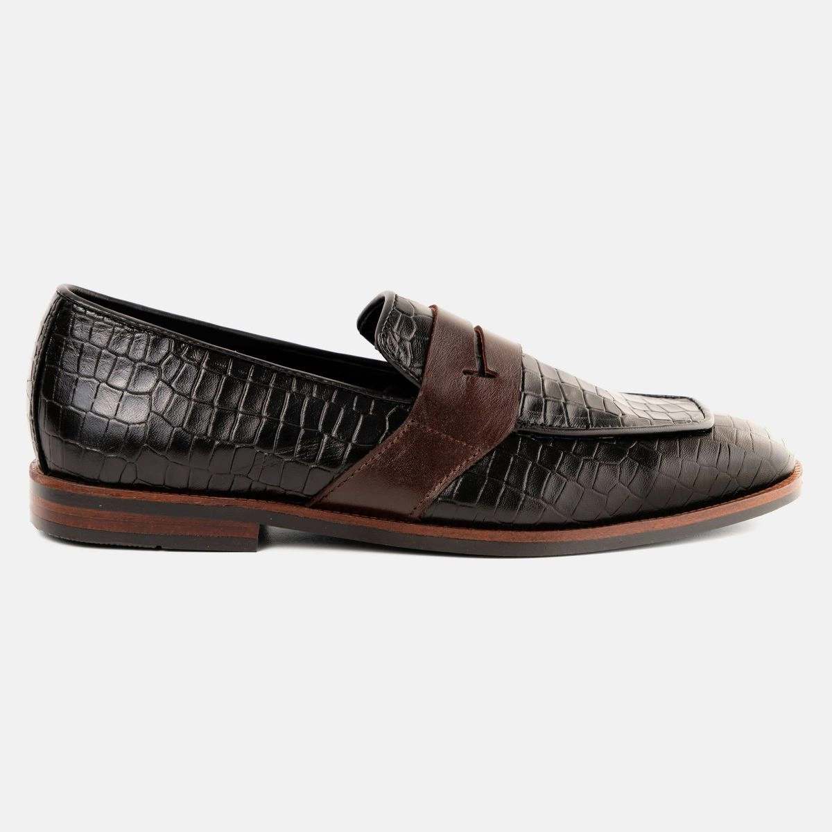 Penny Loafer in Textured Leather