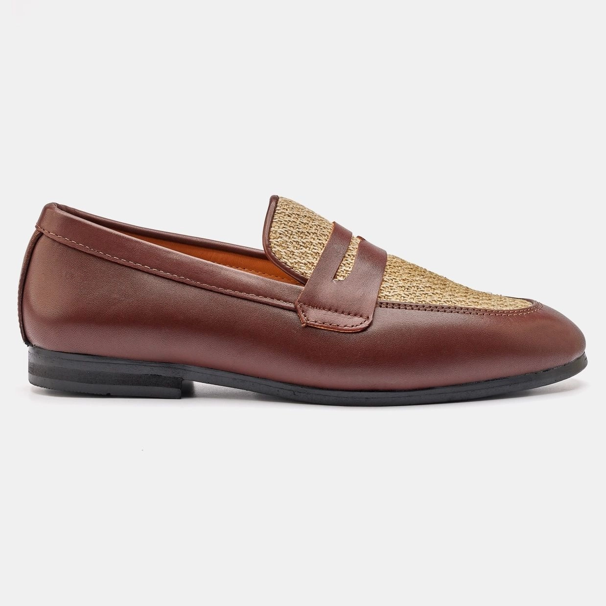 Jute Mix Cocoa Penny Loafer Regular Sole