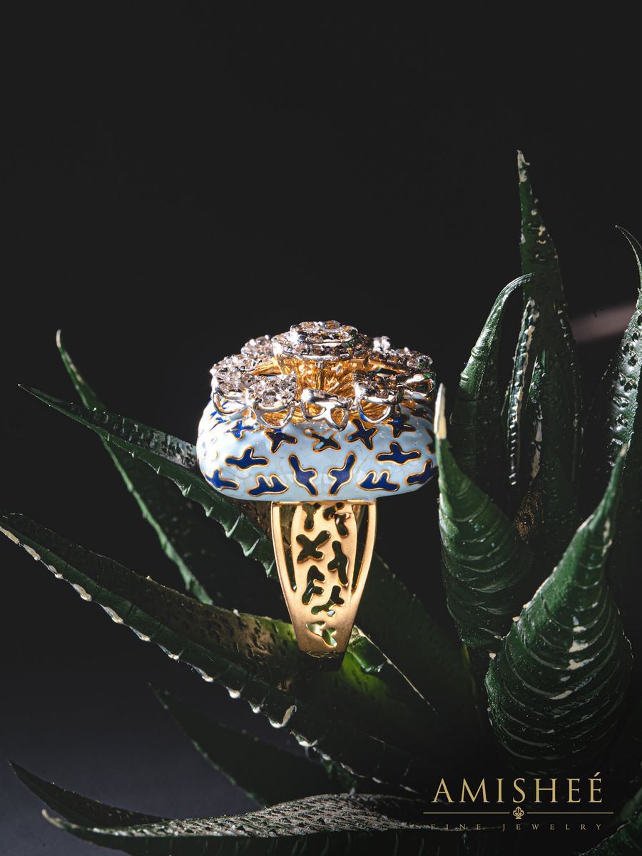 Image of Gold Ring with Precious Stones